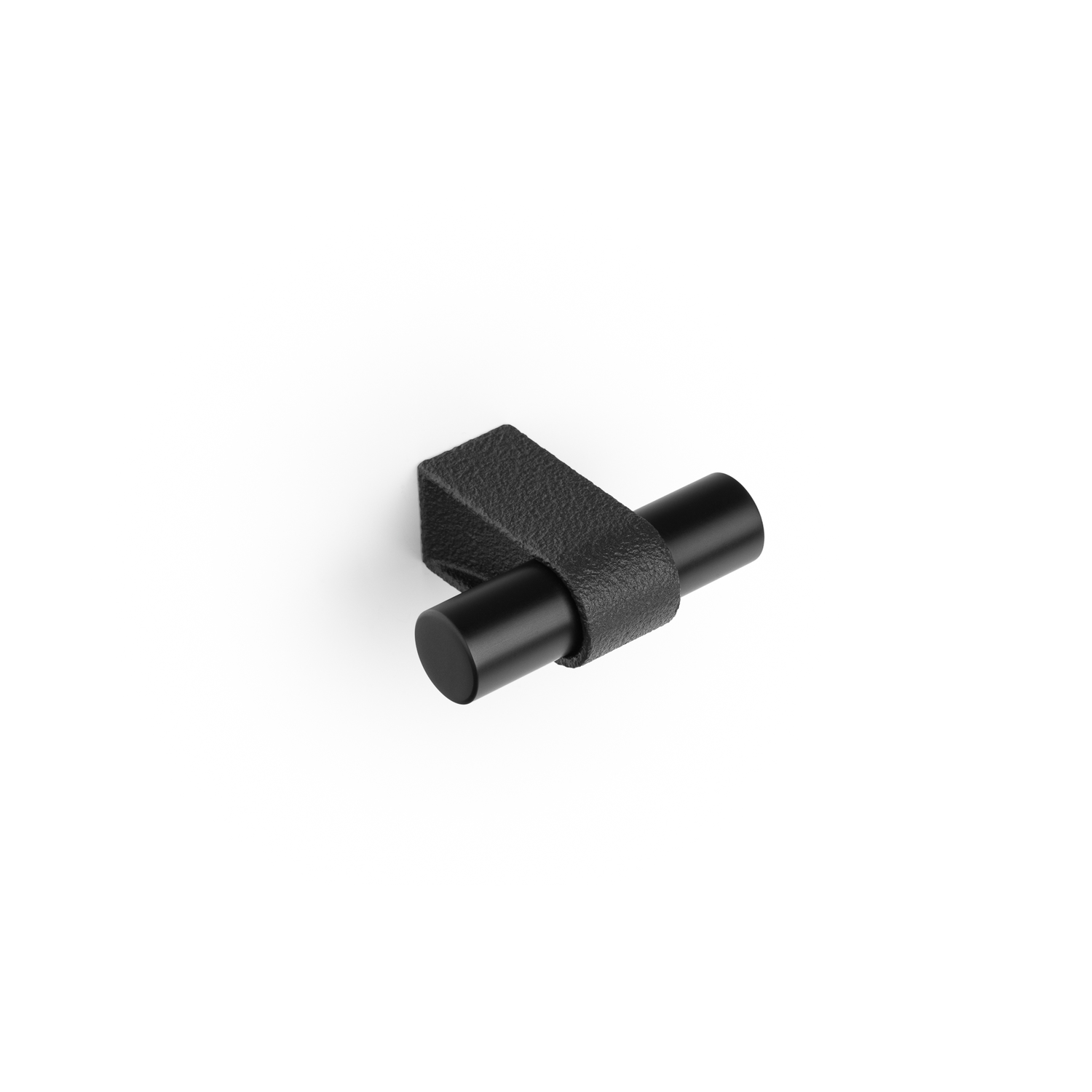 Bouton T CASEY L60 aluminium noir texture / mat noir