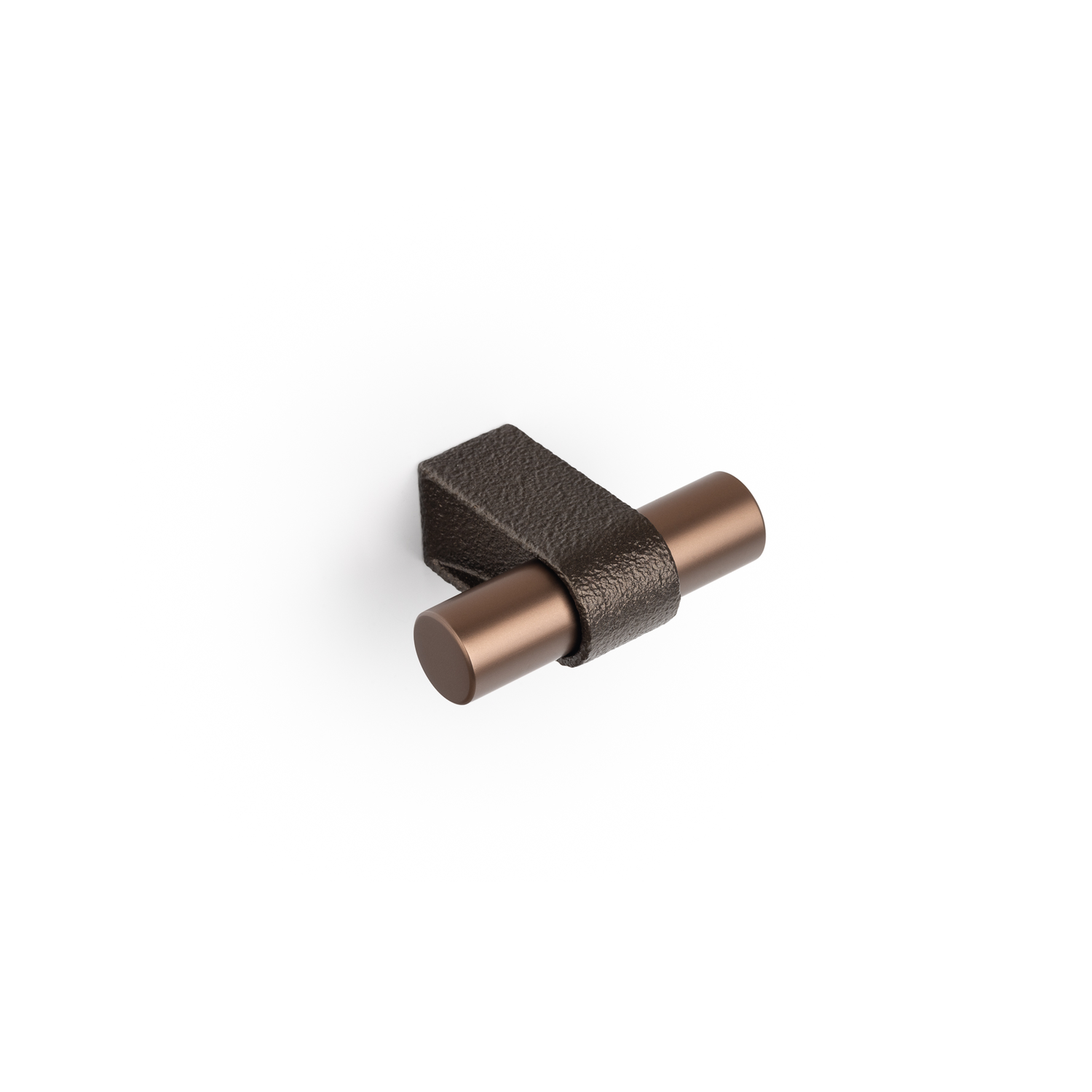 Bouton T CASEY L60 aluminium métallisé brun texture / mat bronze