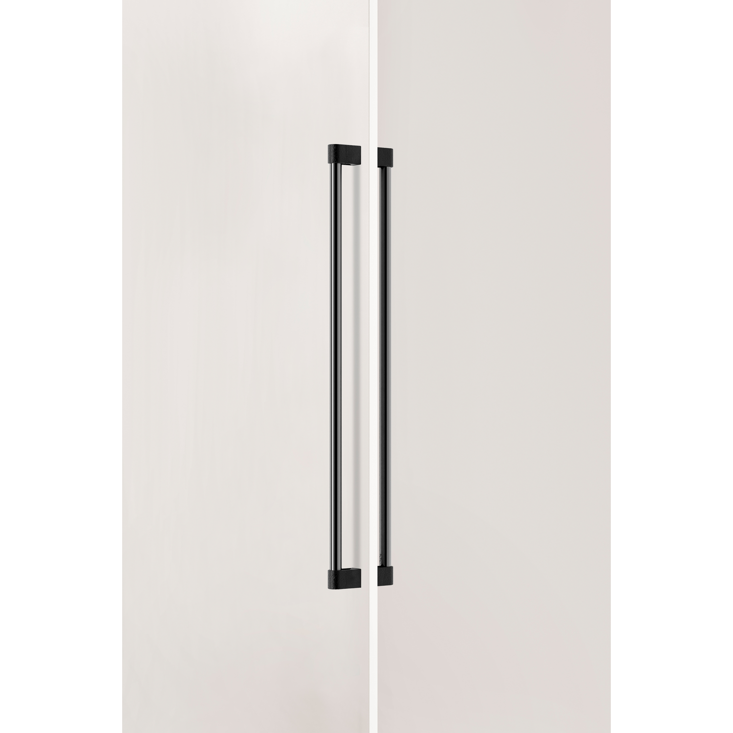 Poignée de porte dubbel CASEY BIG BA736 L768 aluminium noir texture / brillant titane noir