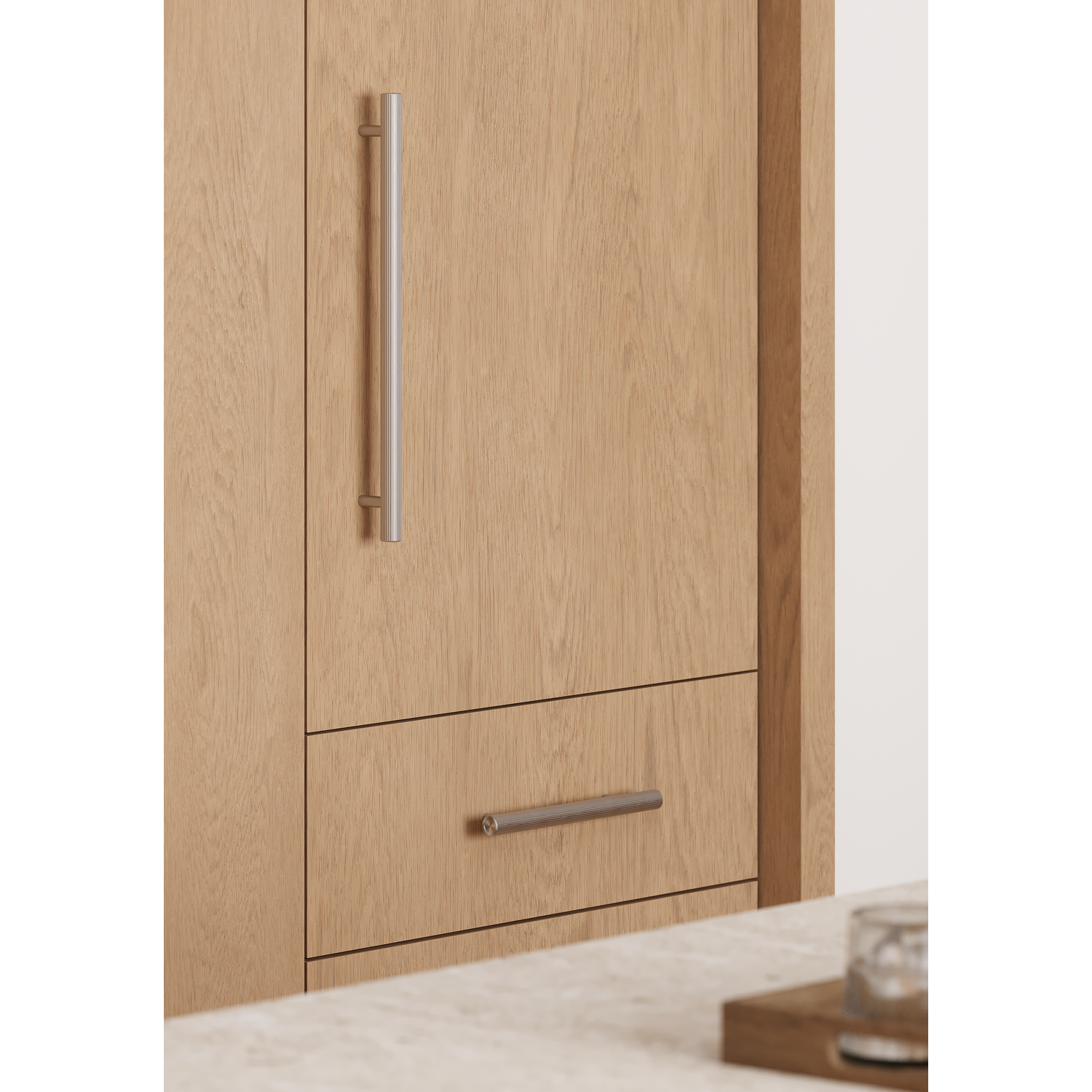 Greep BOTO BIG BA1024 L1122 aluminium geborsteld zwart