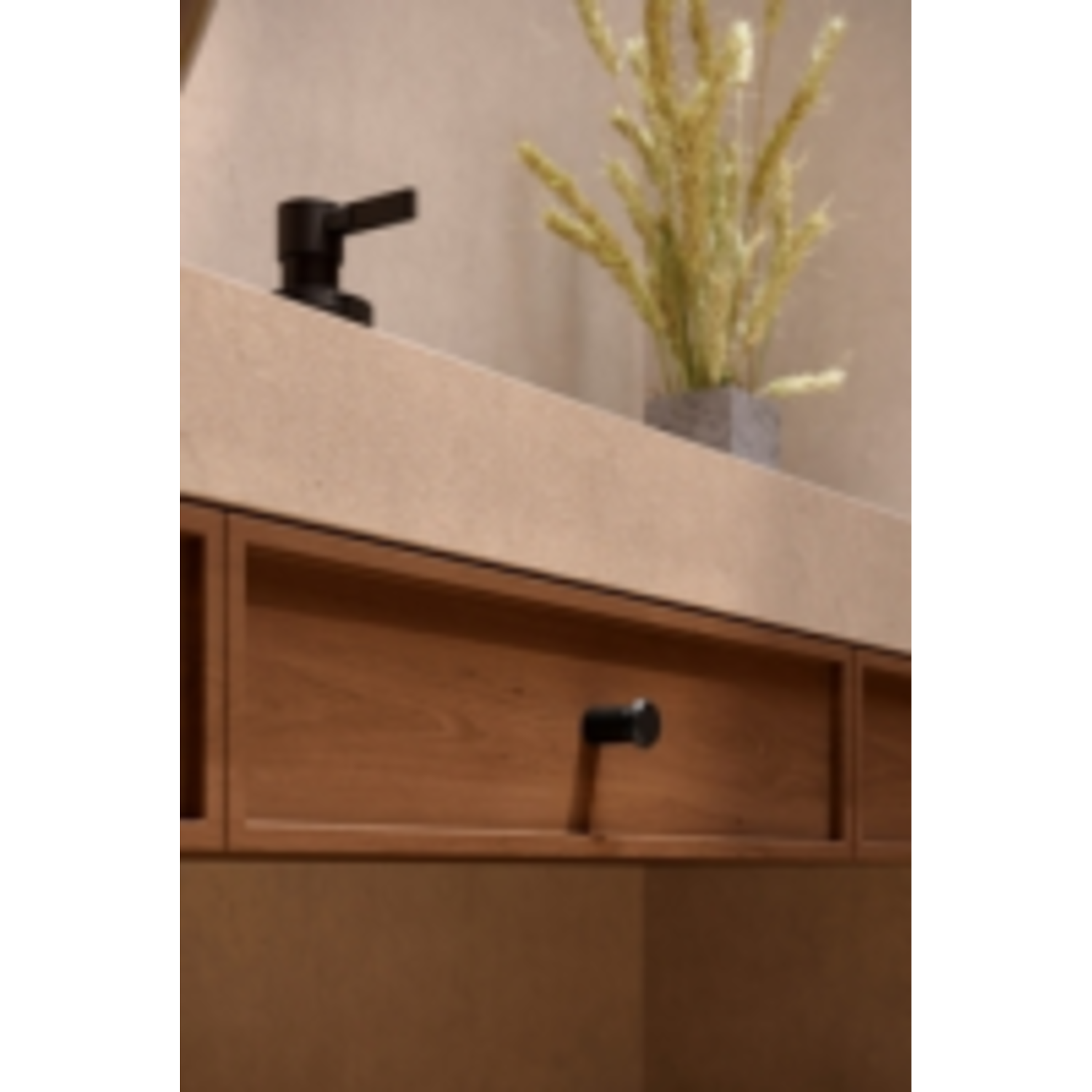 Knop FASE Ø23 aluminium rvs-look