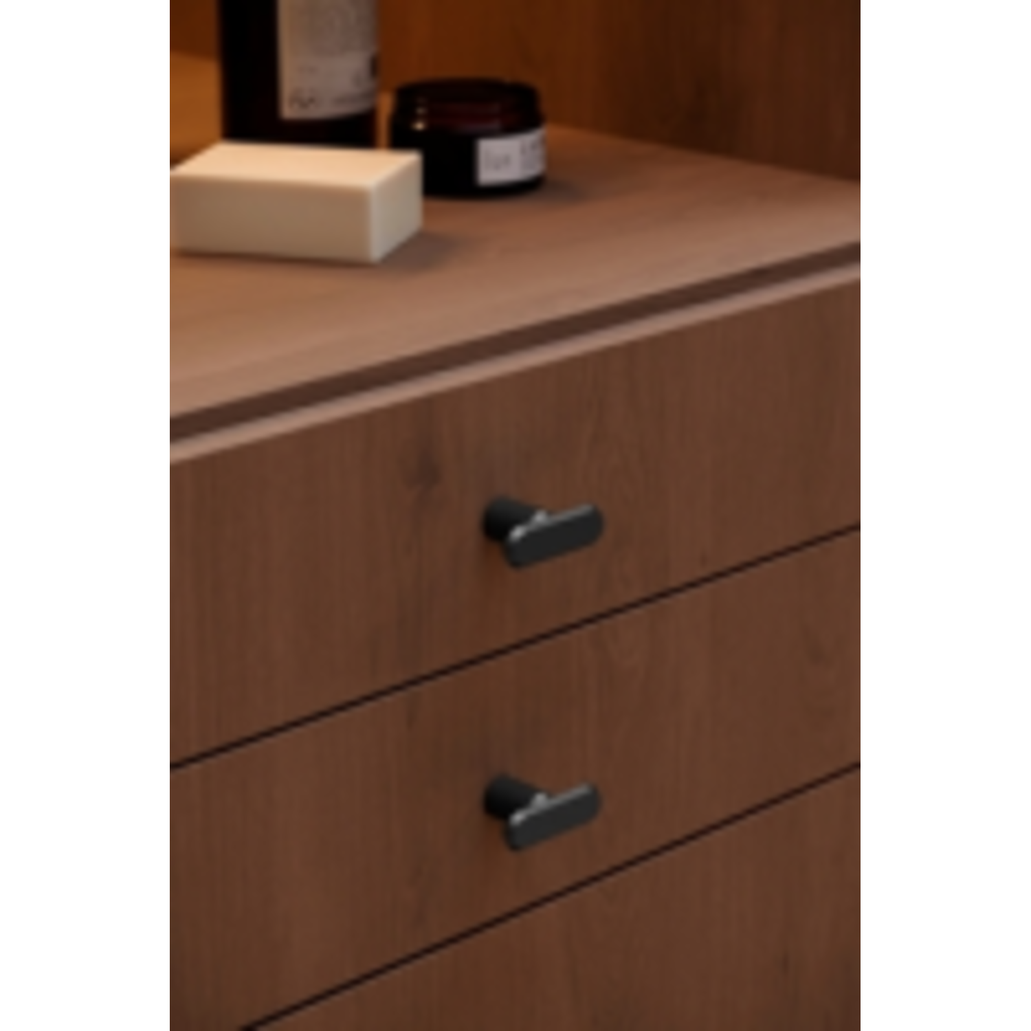 Bouton FASE L52 aluminium look inox