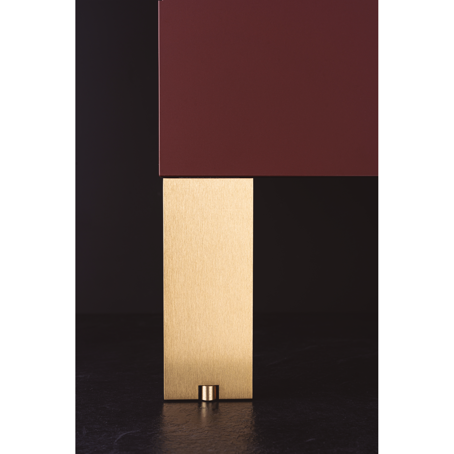 Meubelpootje fonda 80x100mm alu geborsteld goud