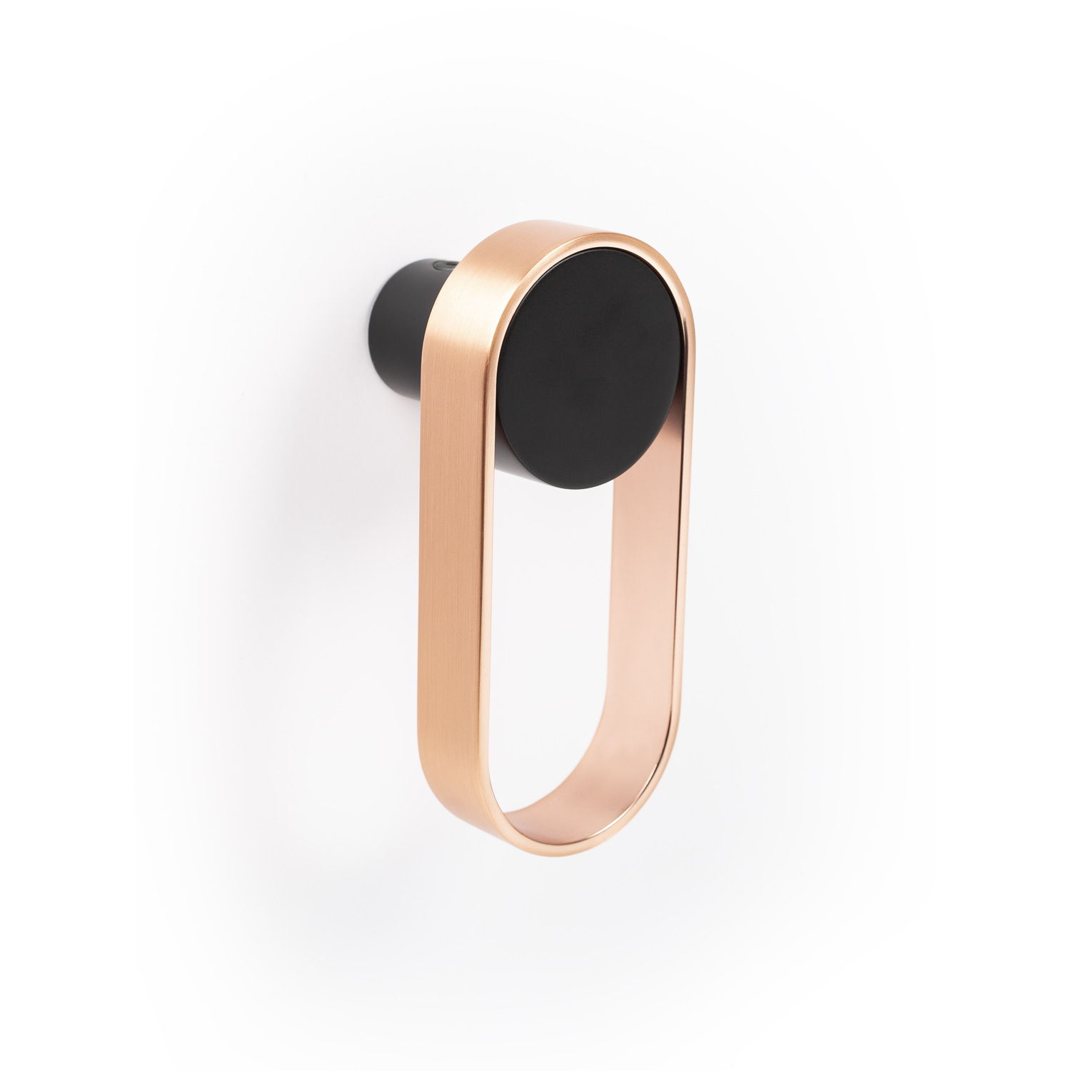 Porte-manteaux ORBIT L45 zamac mat noir / brossé cuivre
