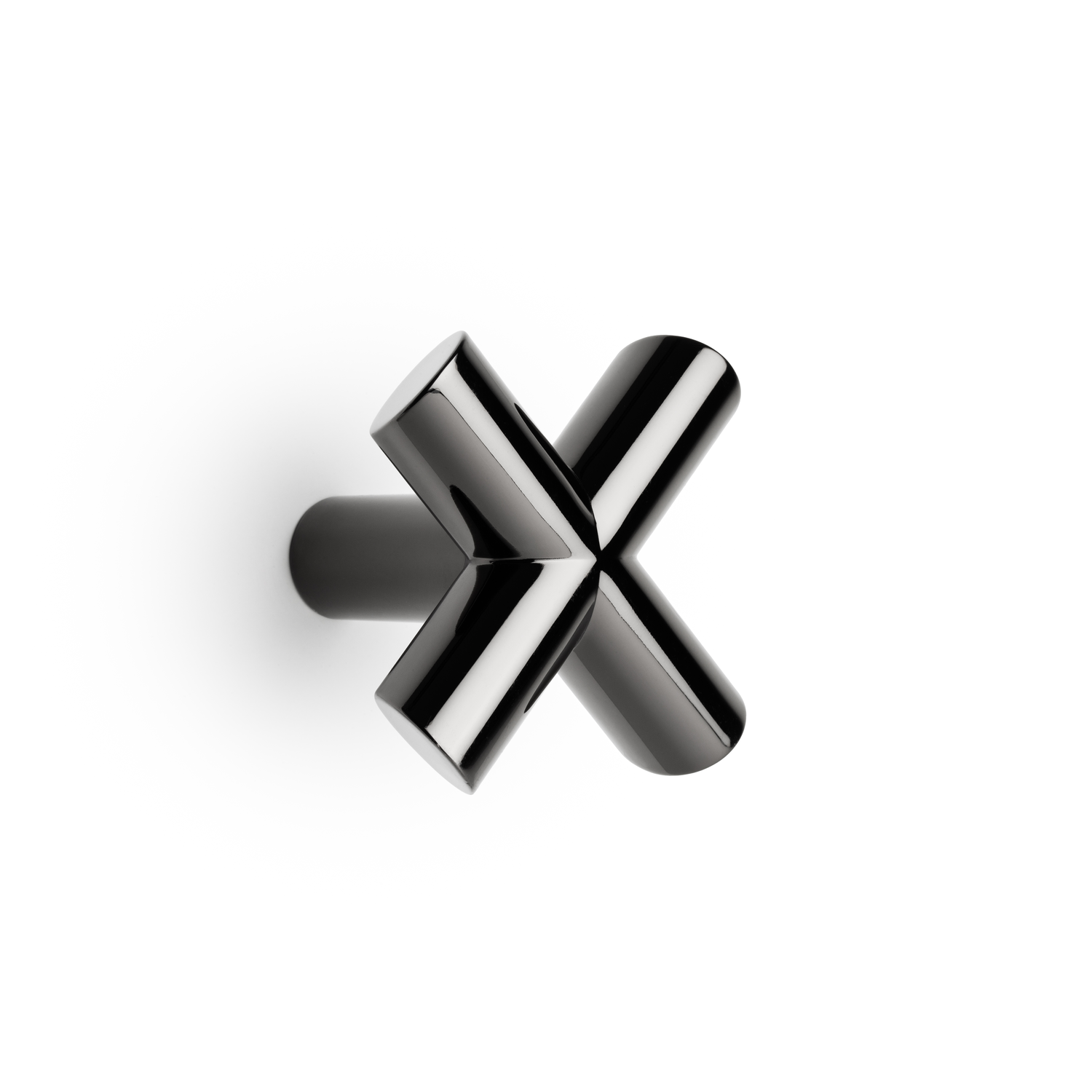 Porte-manteaux EQUIS L60 zamac brillant titane noir