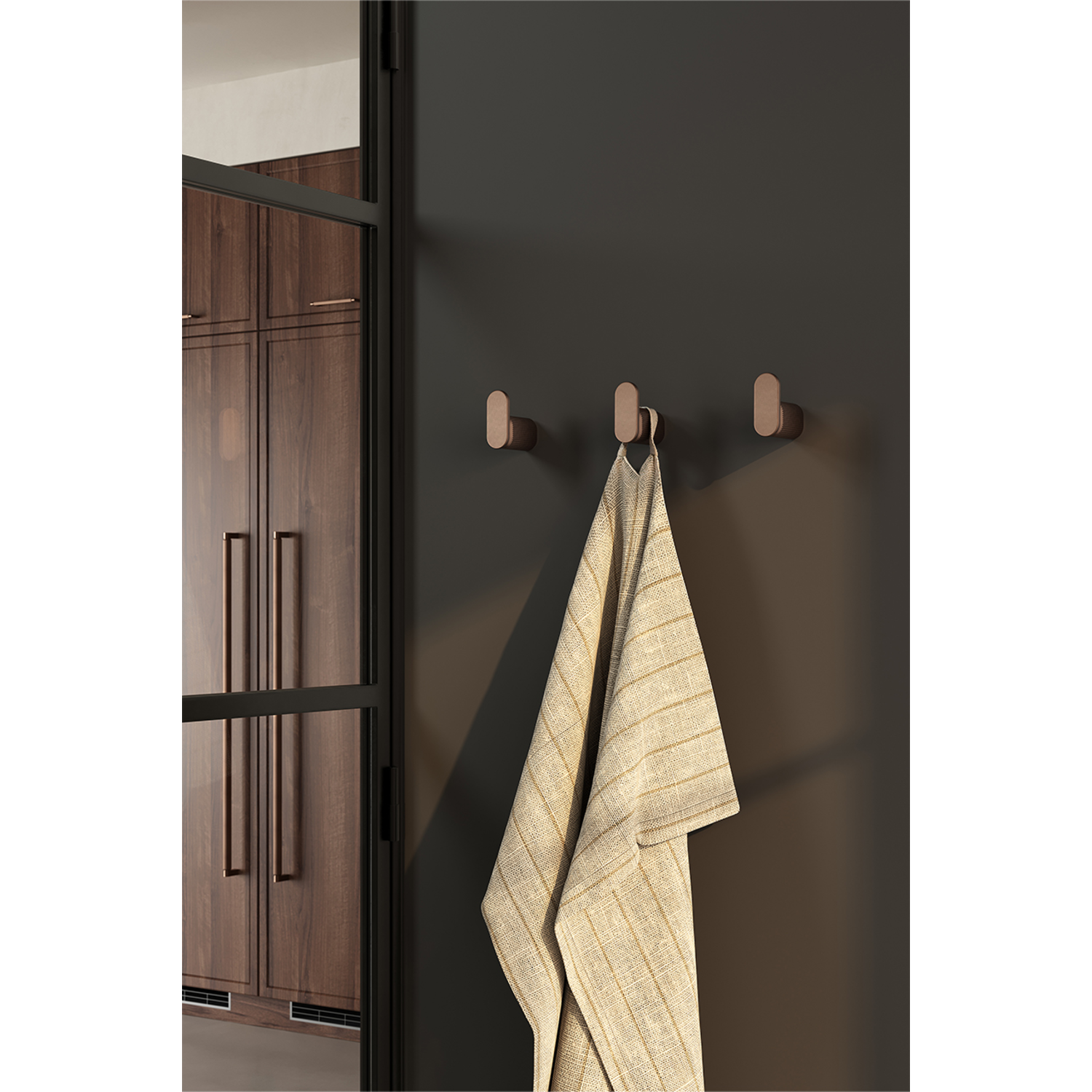 Porte-manteaux BROOKLYN L40 aluminium titane noir