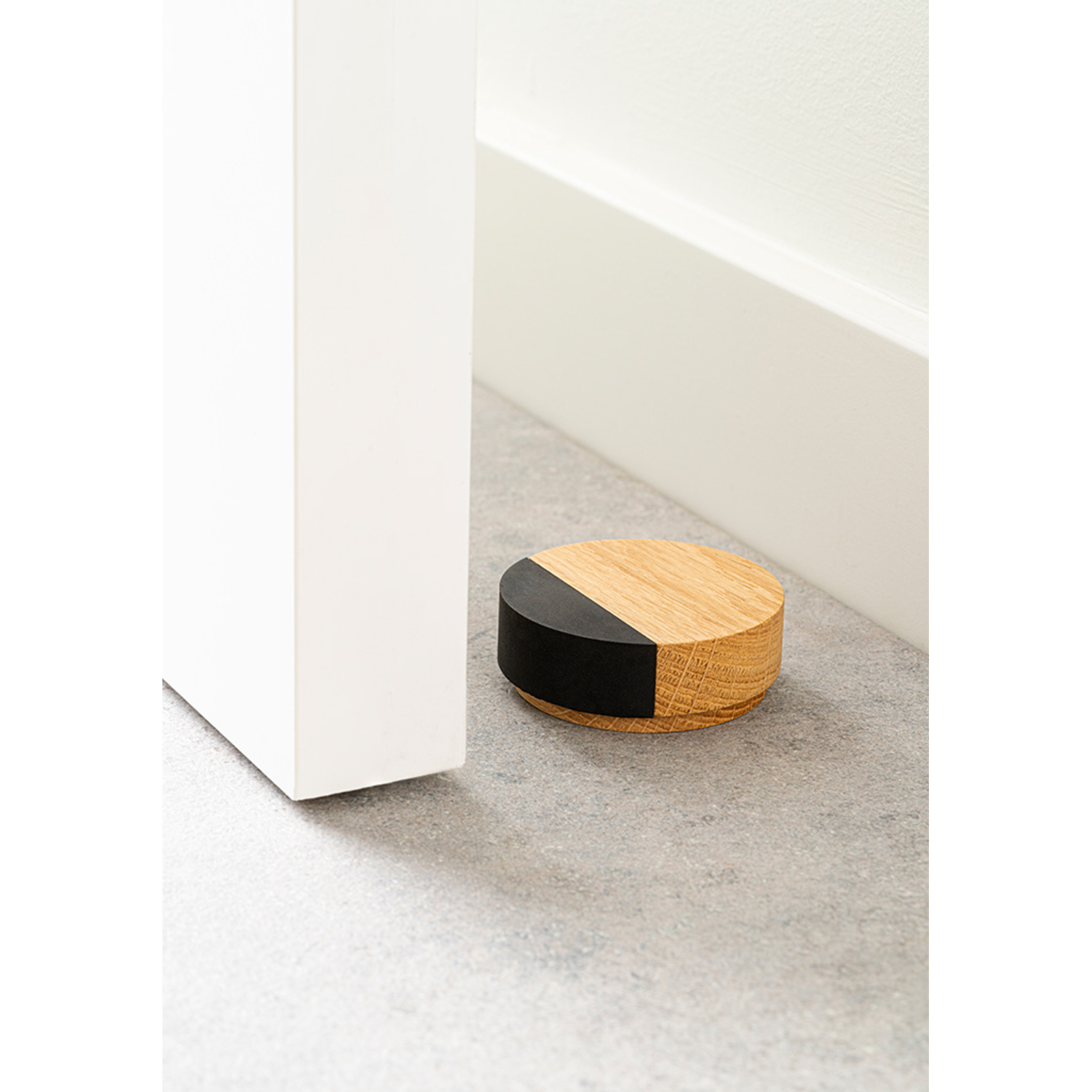 Deurstopper PUK Ø65 hout walnoot