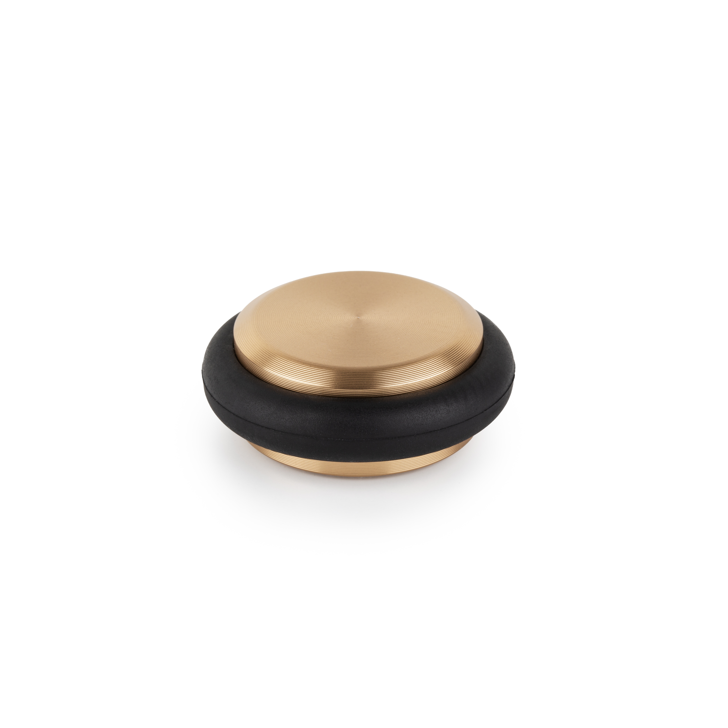 Butée de porte LOW Ø48 aluminium brossé laiton cava