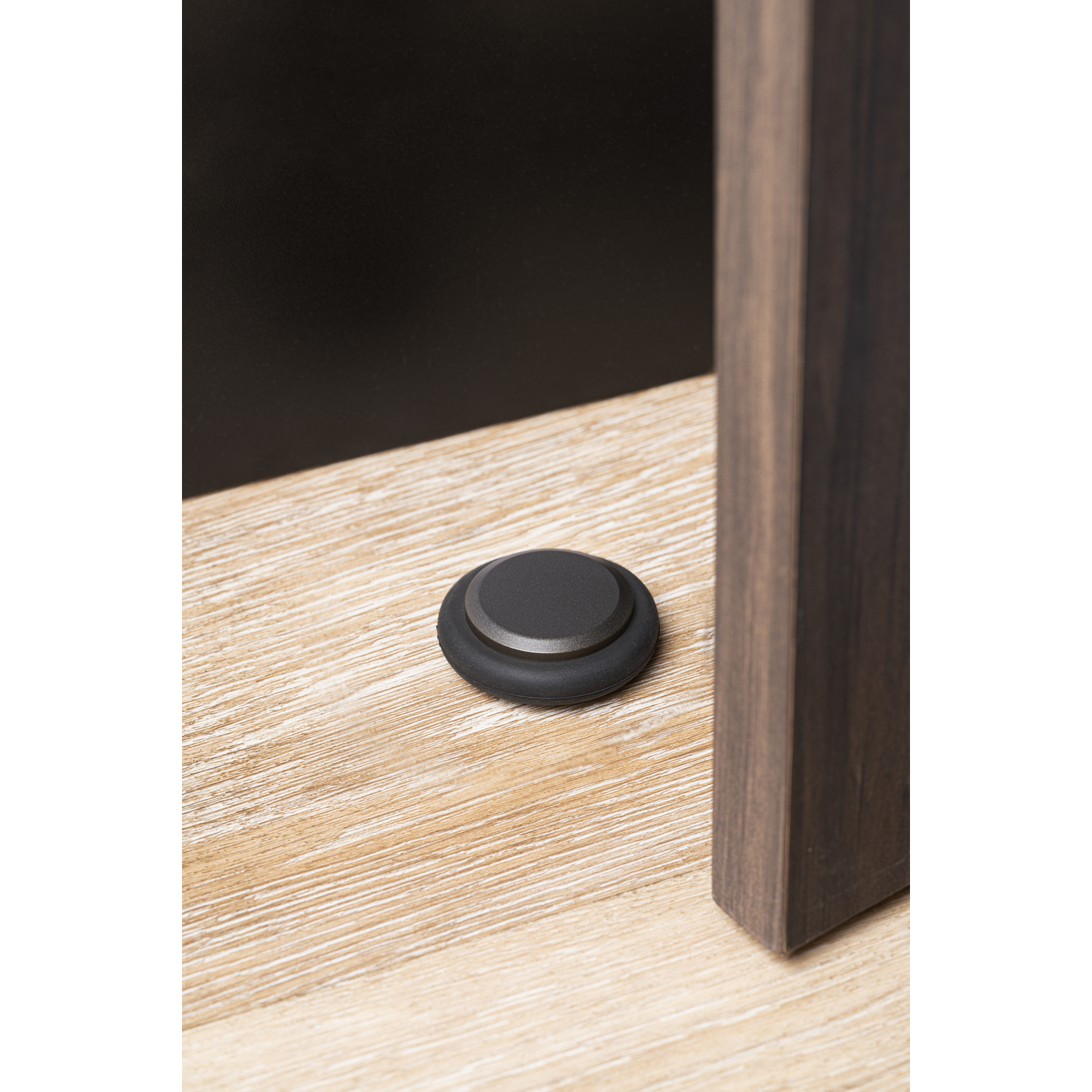 Butée de porte LOW Ø48 aluminium noir