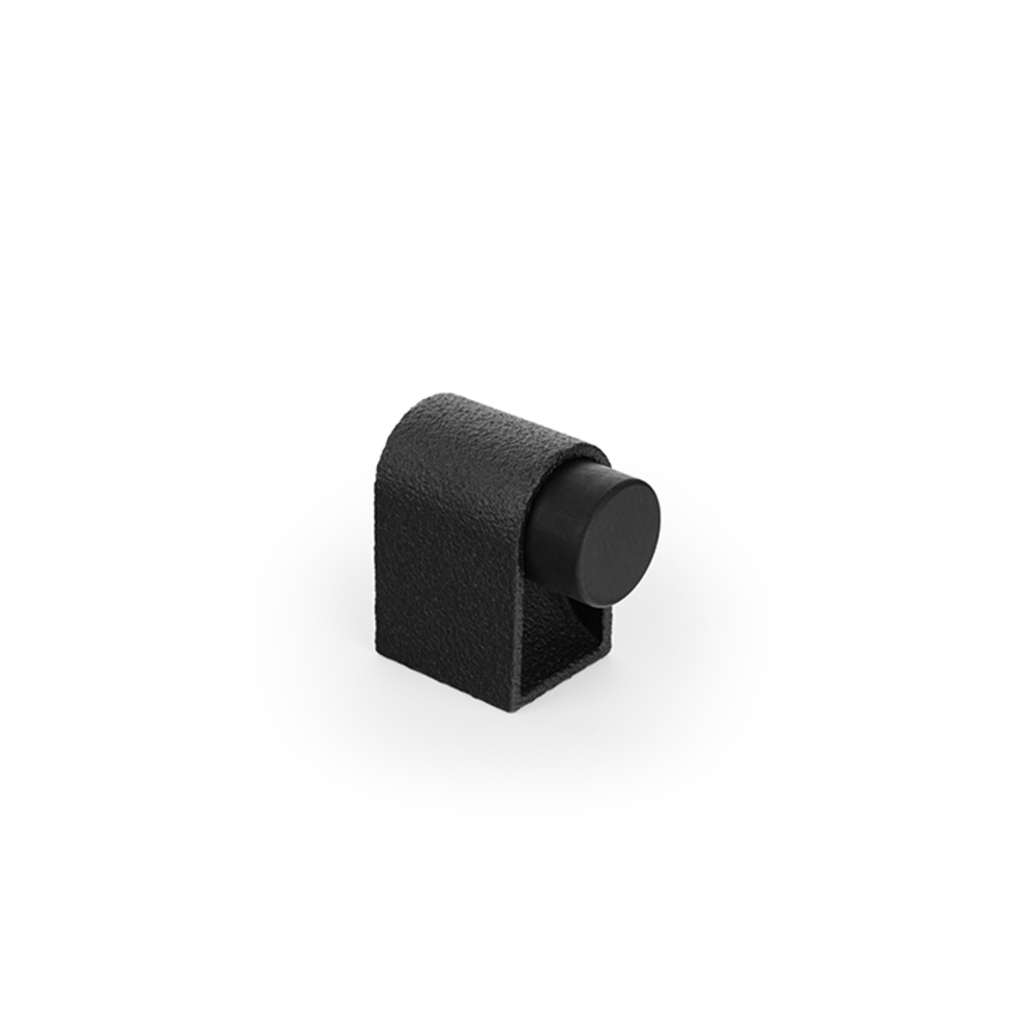 Butée de porte CASEY L47 aluminium / zamac noir texture