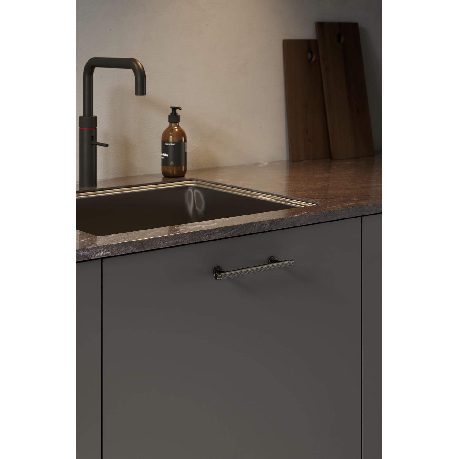Poignée villa ea128 l177,5 zamac gunmetal 
