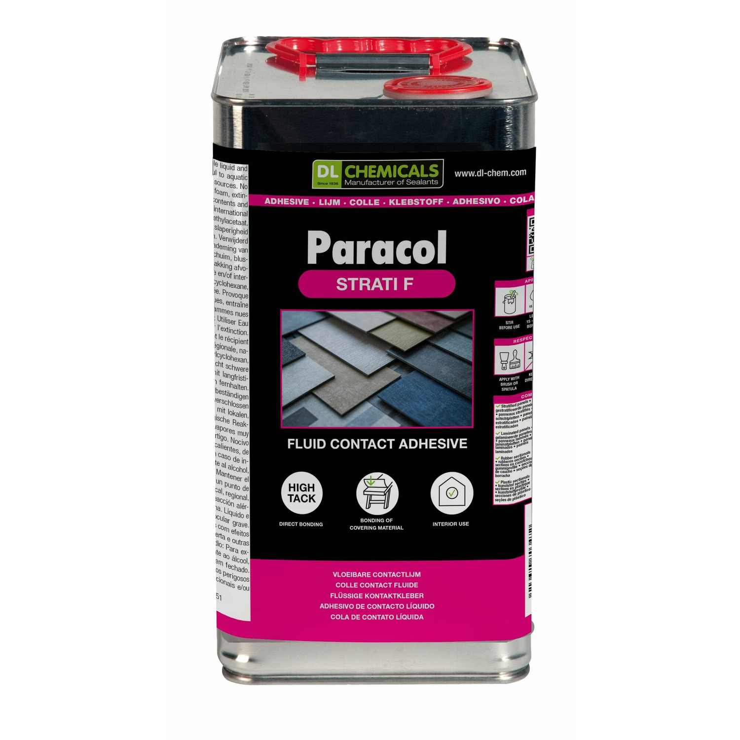 PARACOL STRATI-F CONTACTLIJM 5L