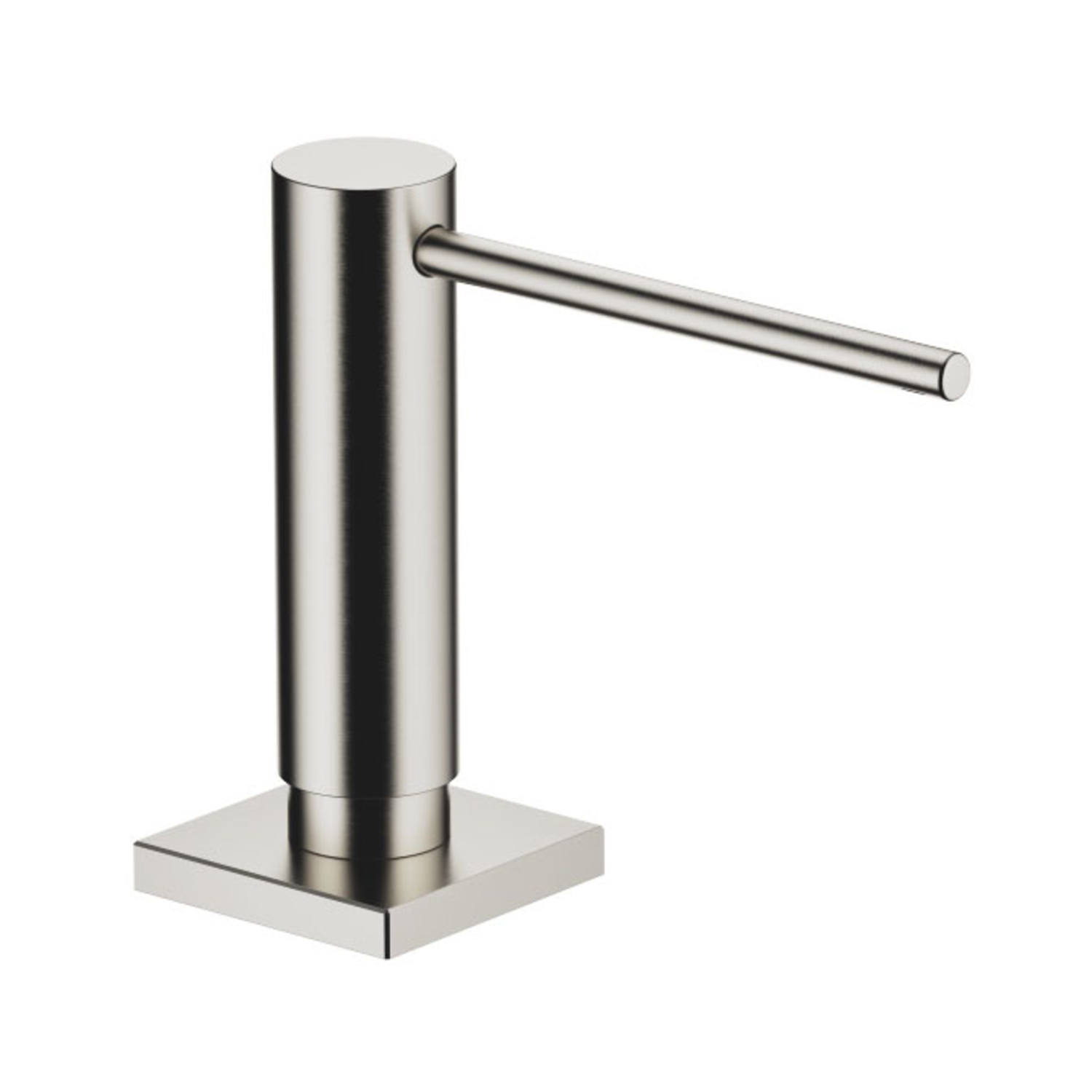 Distributeur avec rosace carré platina mat 