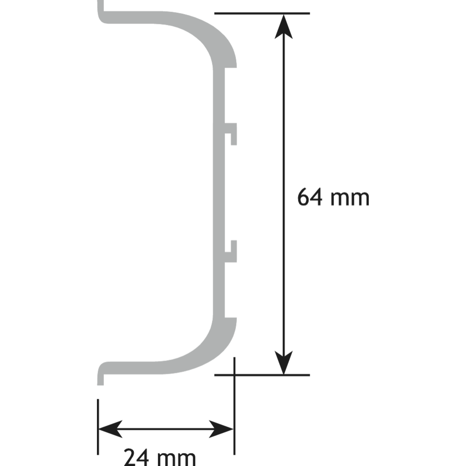 Greeplijst C- vorm bronskleur 5000mm