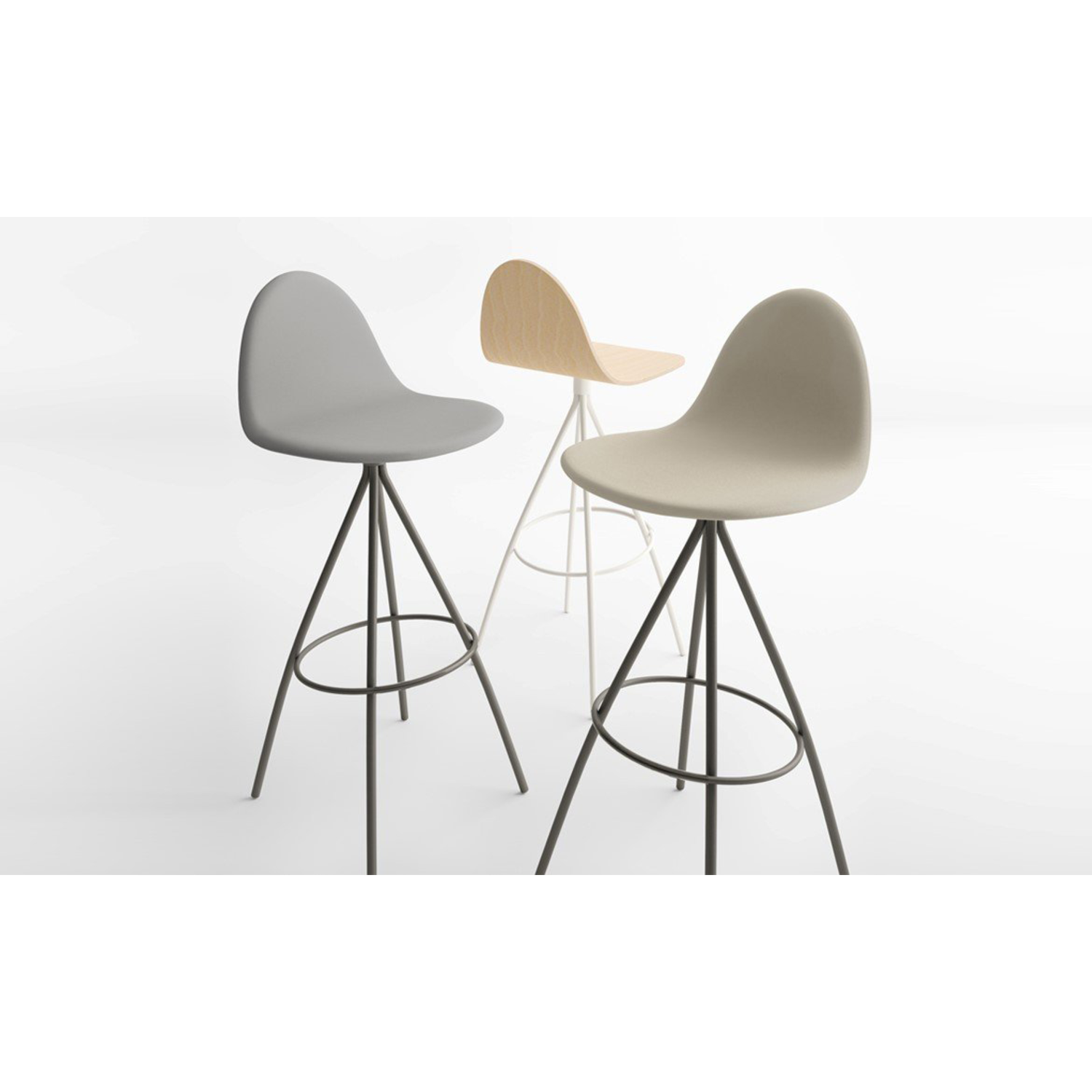 Tabouret petris h65 blanc|mystic taupe 