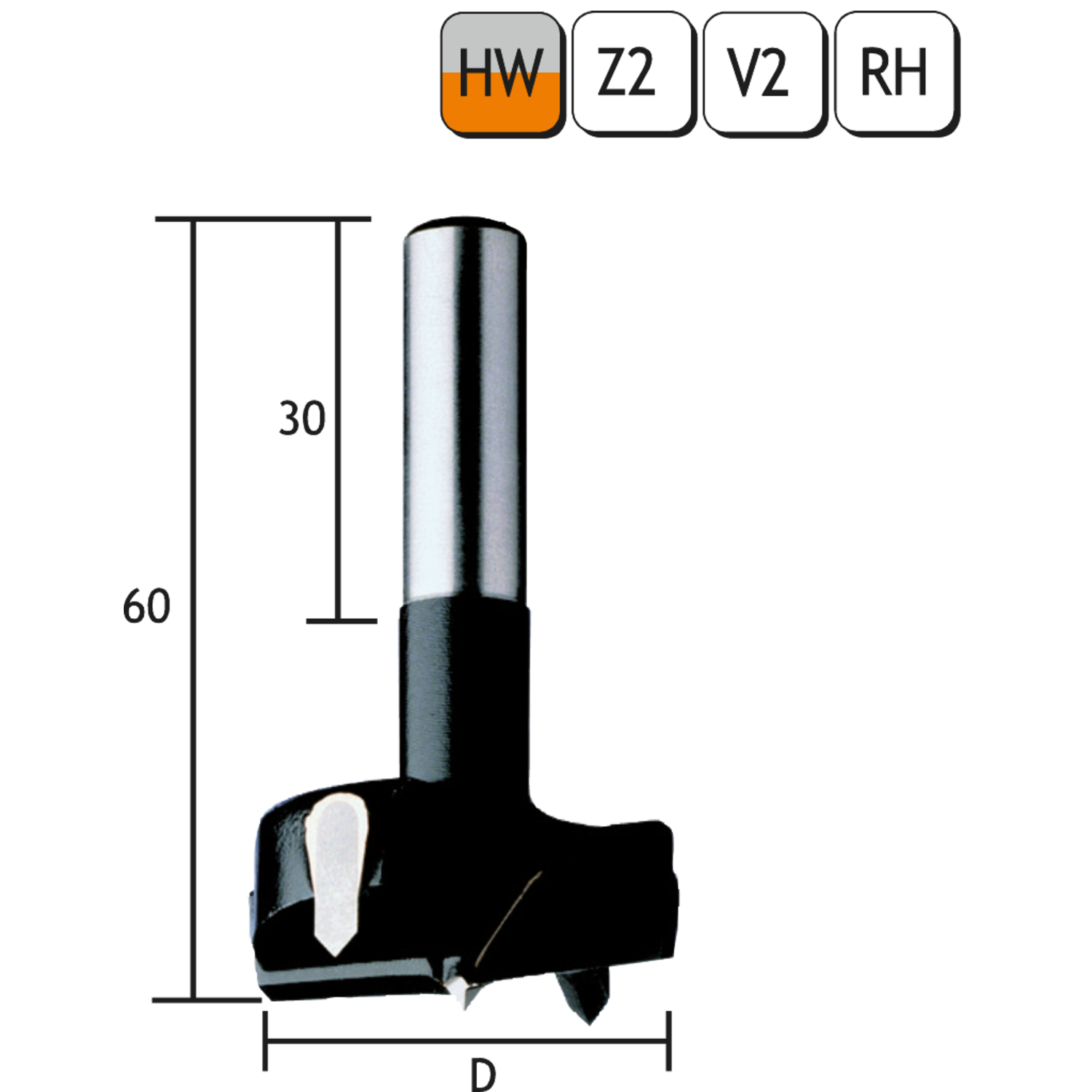 Méches à façonner l=57 d=25  