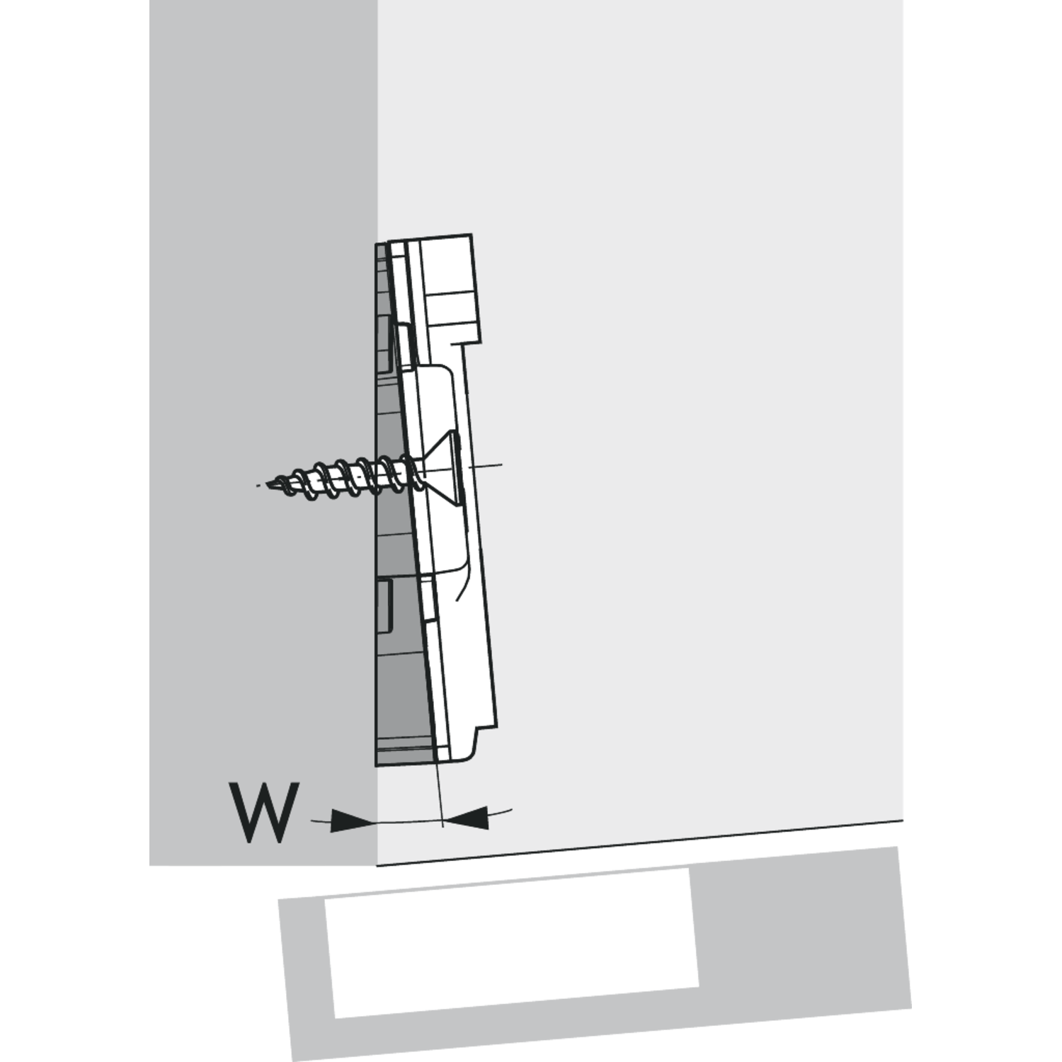 Adaptateur d'angle pour plaques de montage cruciformes, -5°