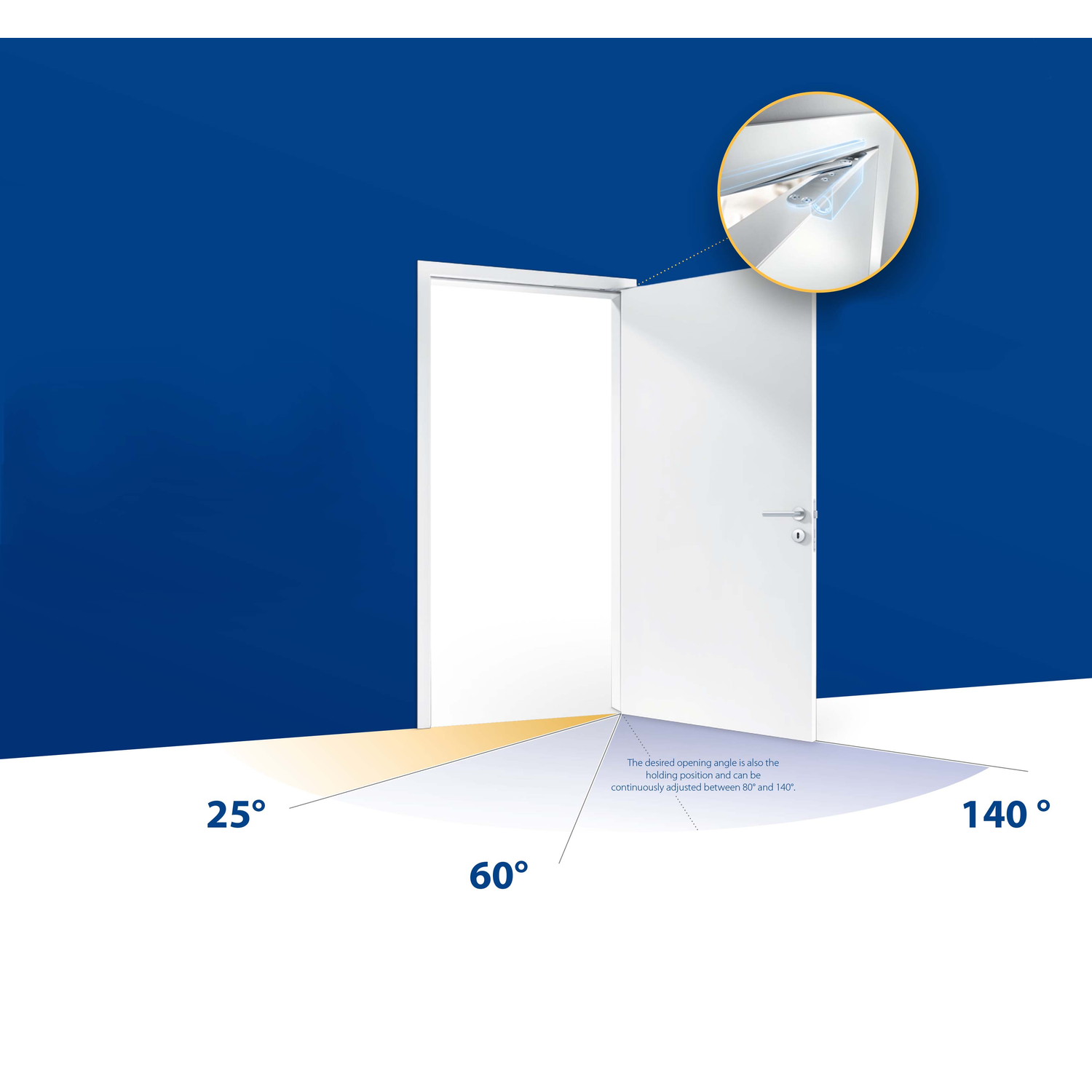 Geze active stop argentee (encastrable)  