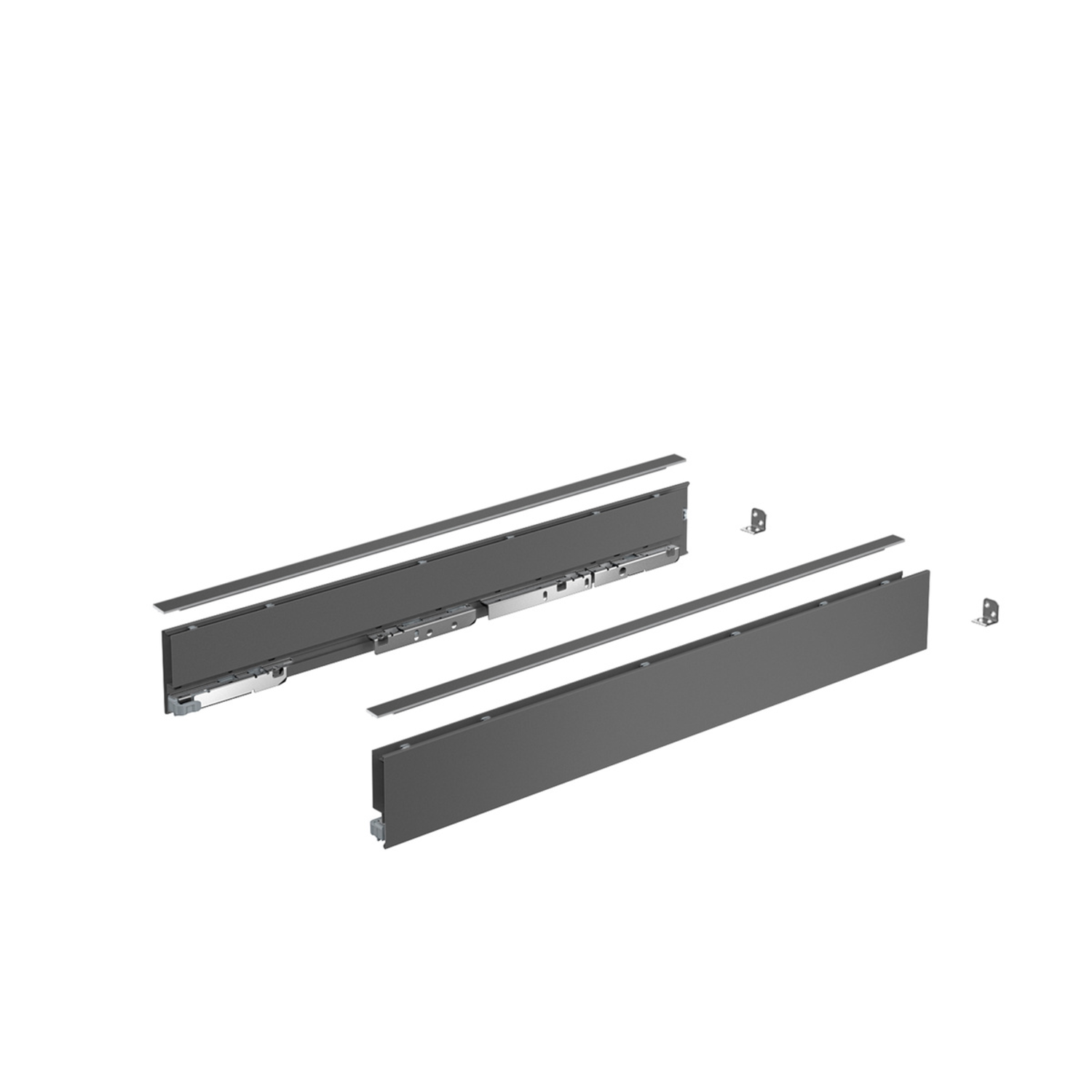 AvanTech YOU set zijwand h77 l550mm antraciet L/R zonder frontbevestiging