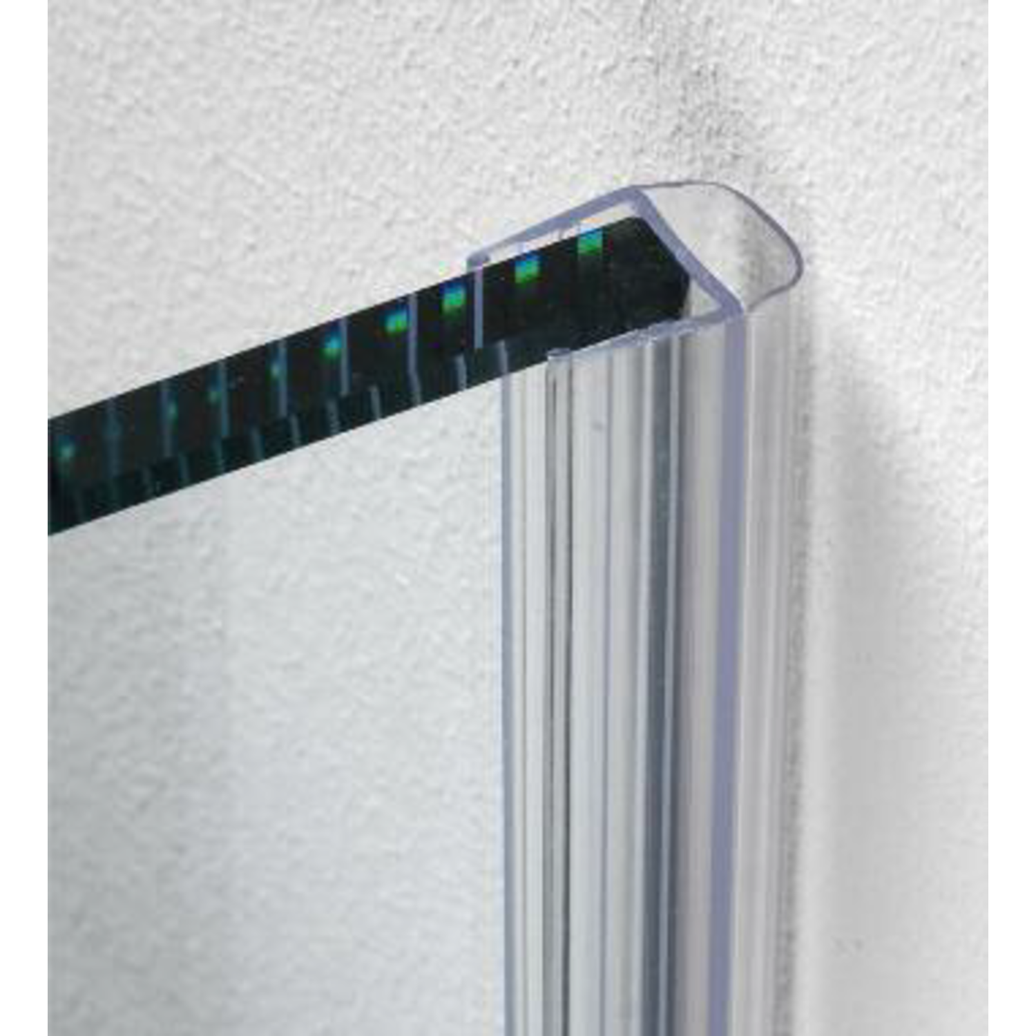 Dichting afgerond l2200mm voor glas 10/12 mm