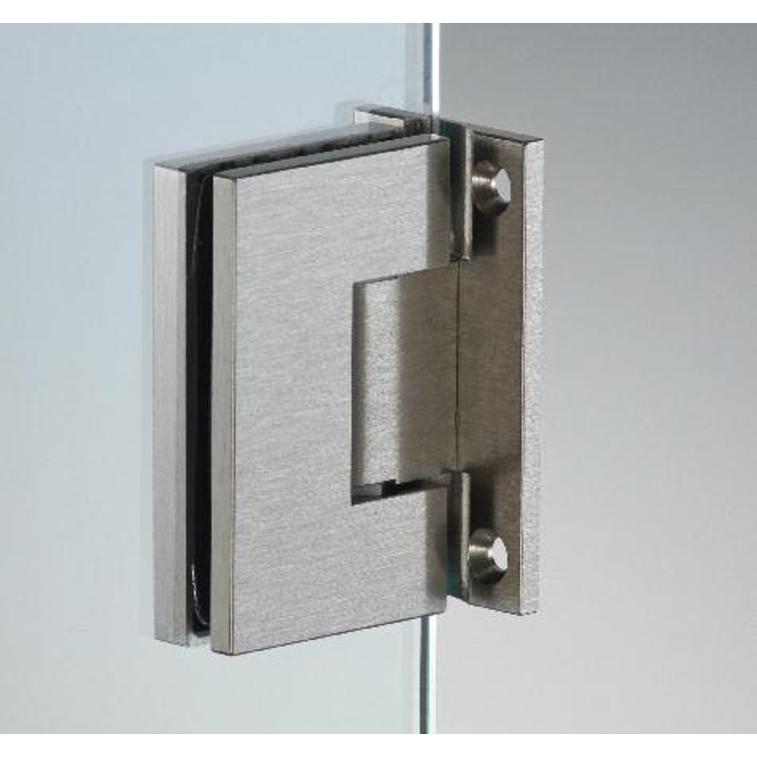 Charnière mur/verre centrale réglable, pour verres 6/8, B50 H80, chromé