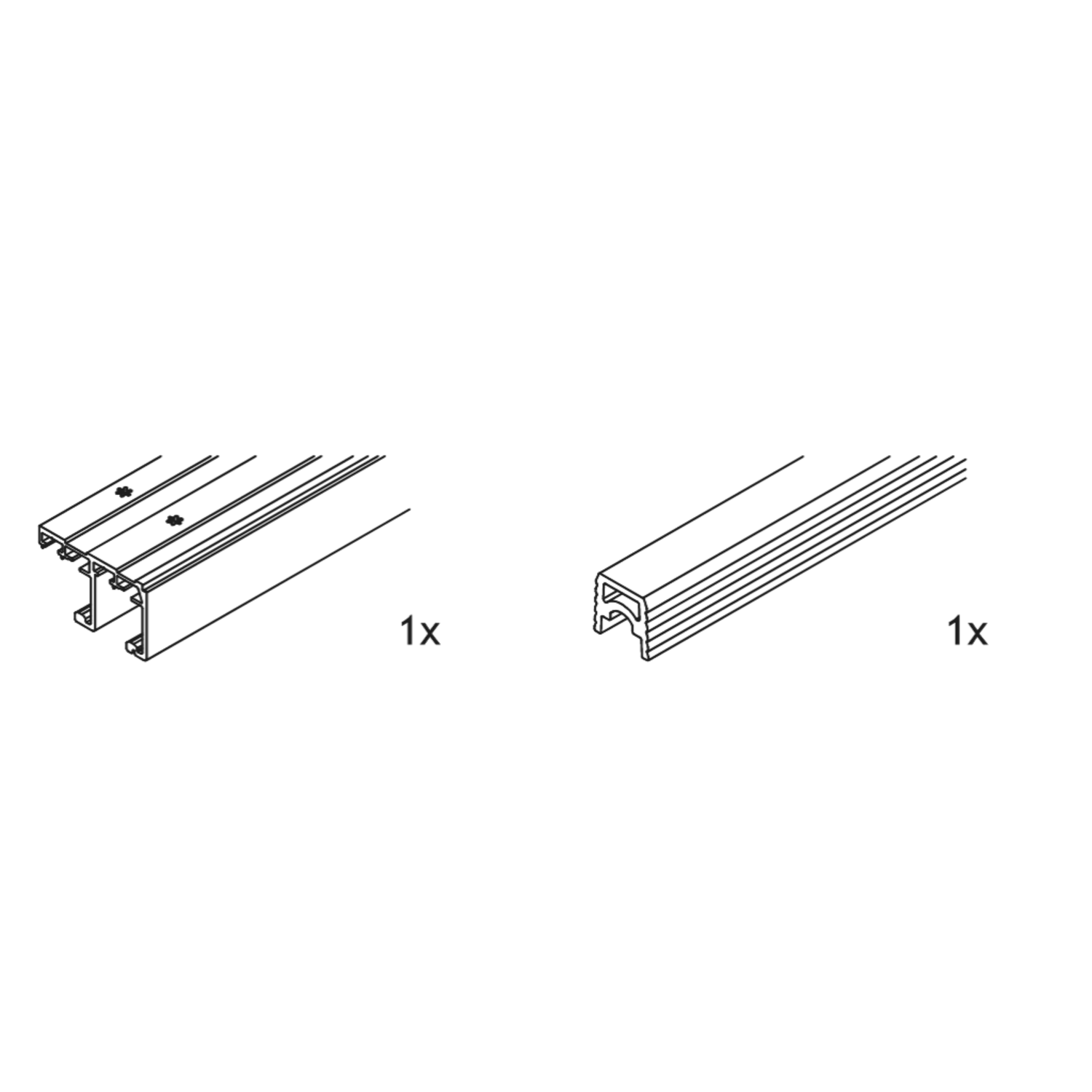 Hawa Combino 65 set rail 2500mm 