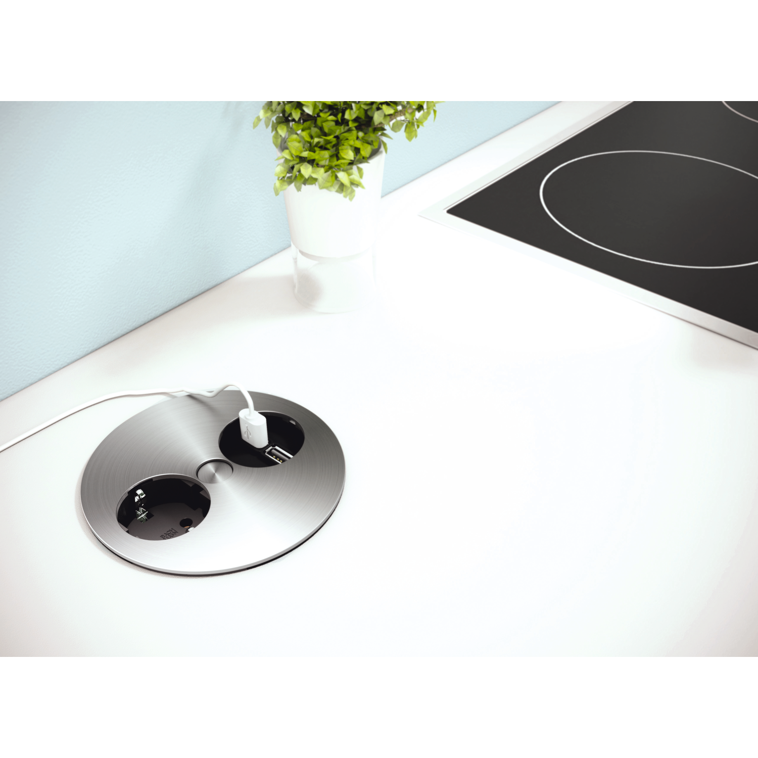 Twist inox b-f 1 p + 2 usb -- 931.032 