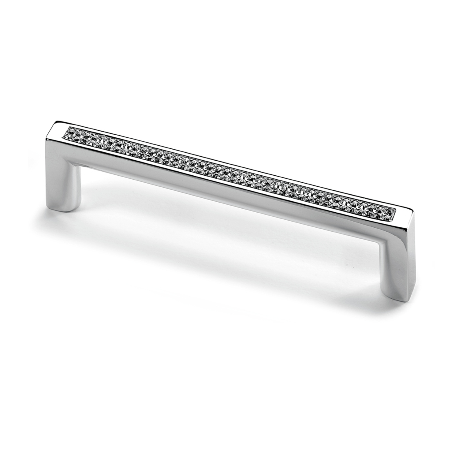 Poignée Saturnia, entraxe de perçages 128, L 140 mm, B 12 mm, H 26 mm, chromé brillant