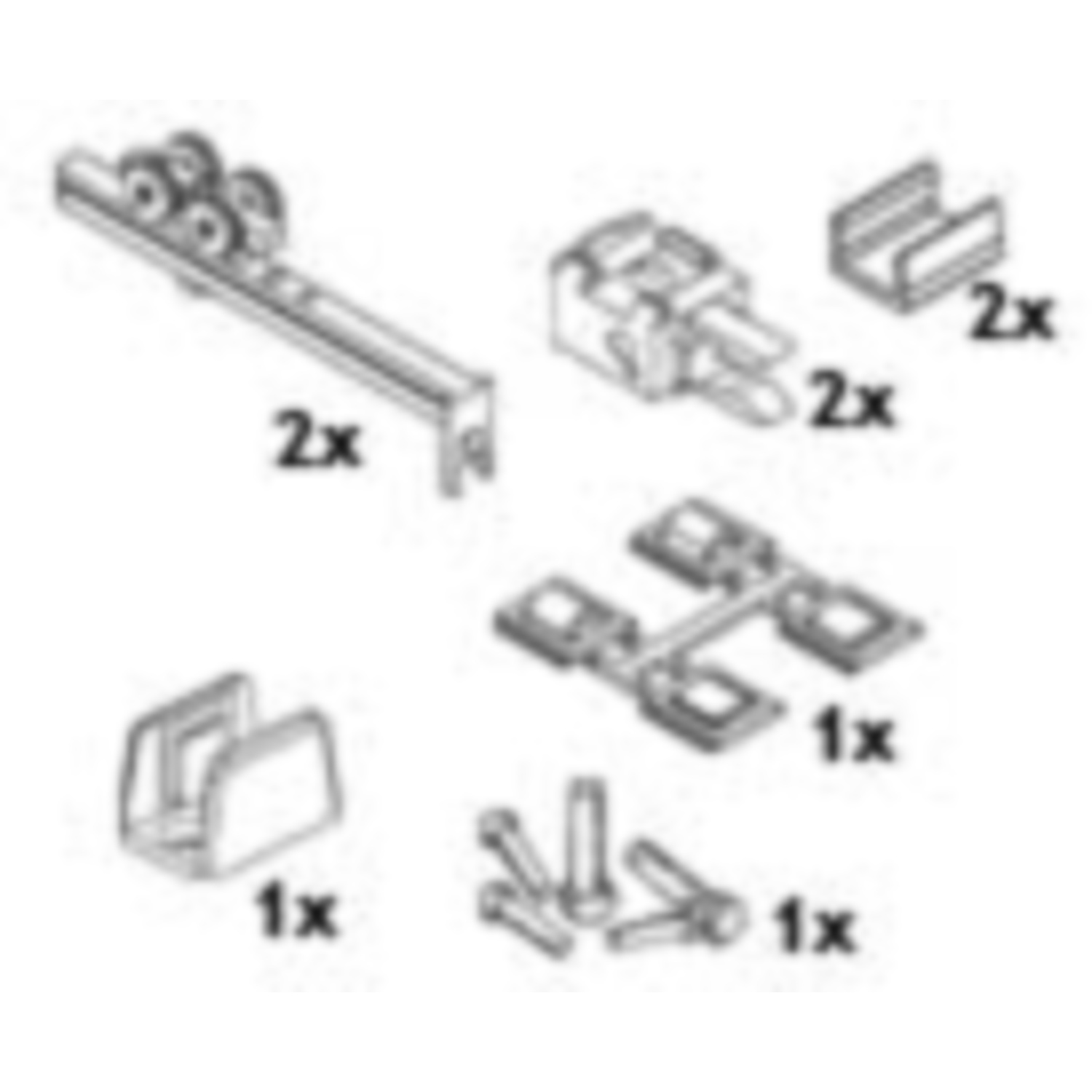 Garniture Hawa Clipo 36 GPK, pour 1 porte 