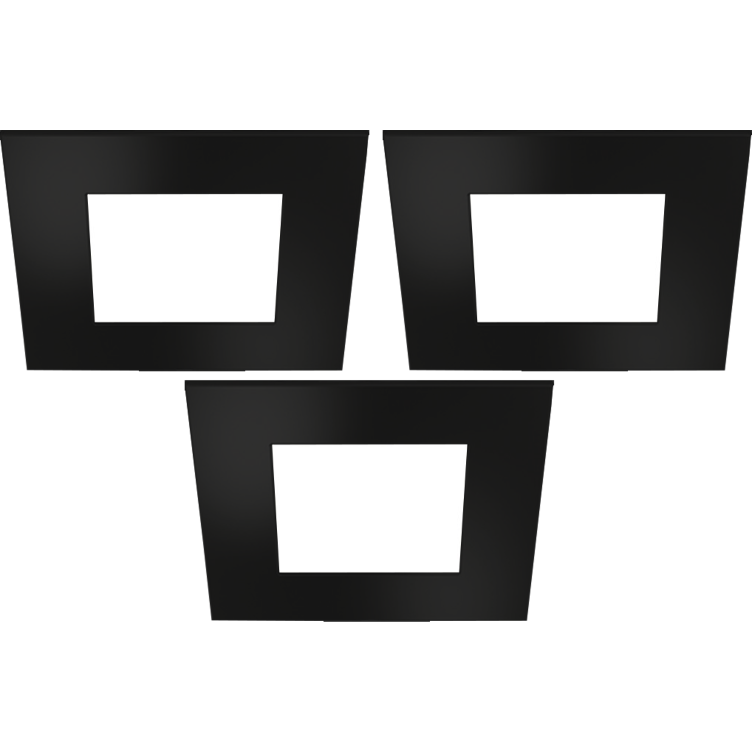 Hera set 3 x fq-68 Led 4w 24V 3000K noir + transfo Led 15
