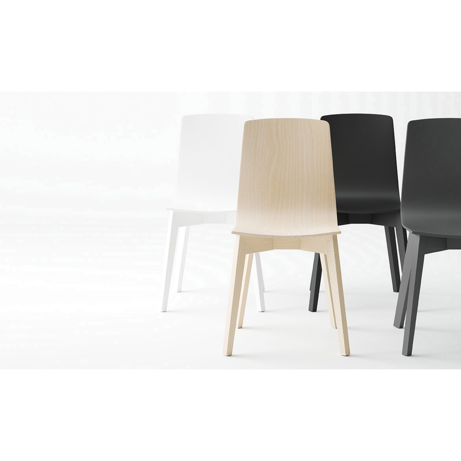 Chaise dolce noir|laqué noir 