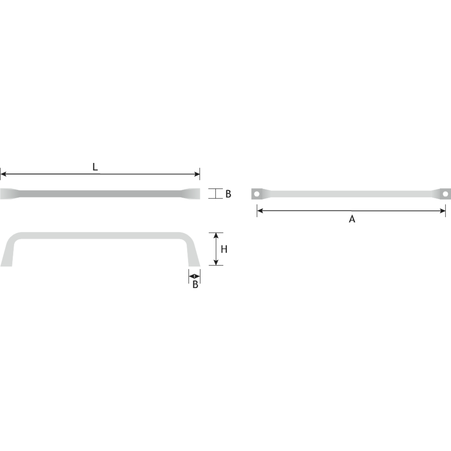 Greep ESTE BA160 L172 zamak mat zwart