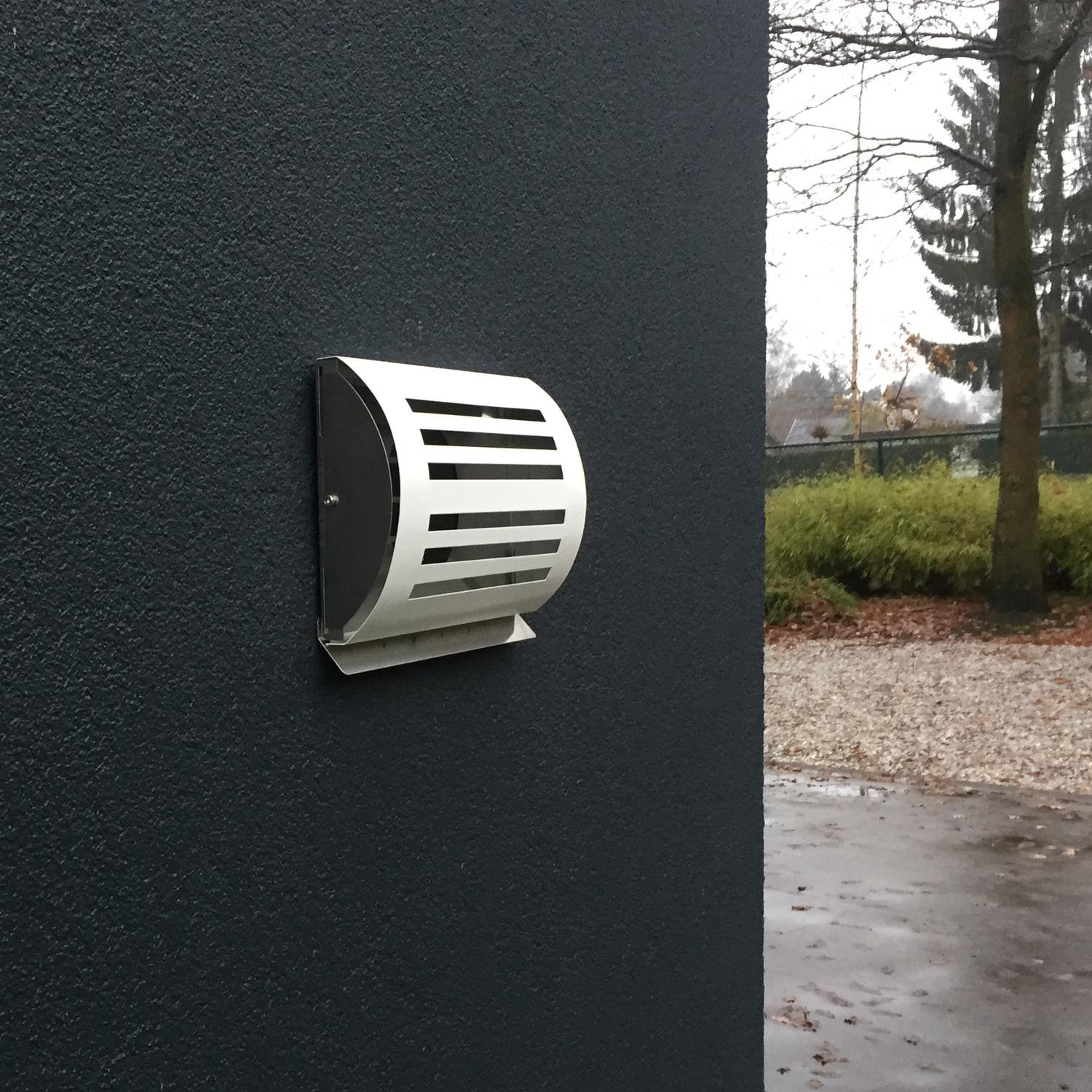 Paneir delta jalousie inox/blanc d.150mm 