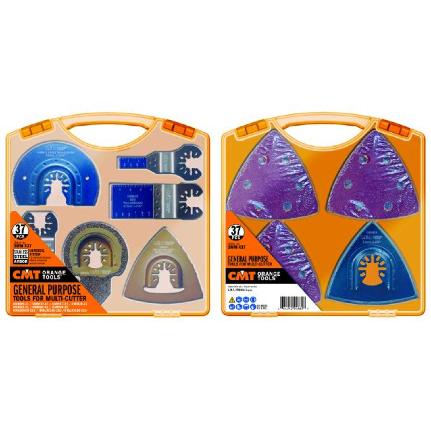 Set 37pcs lames/accessoires pr outils multifonct. 