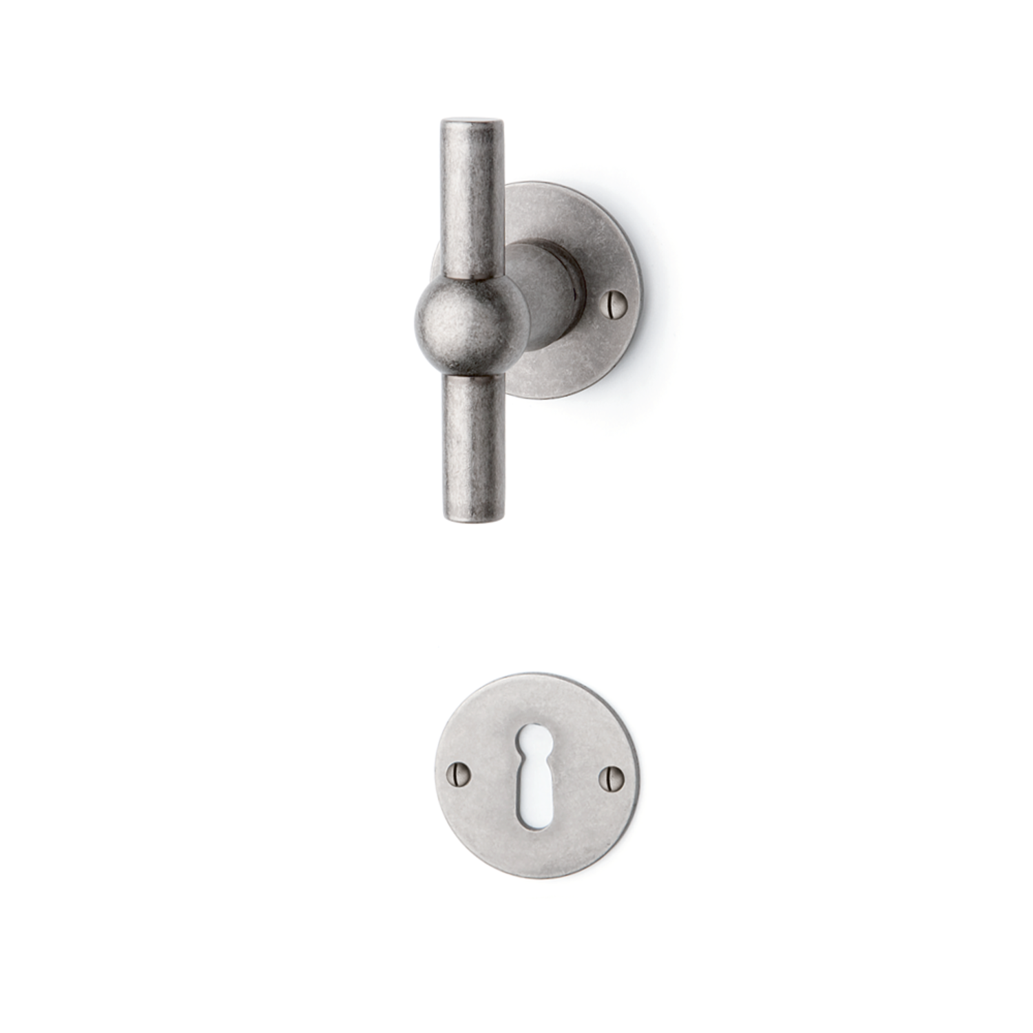 Quincalux poignee de porte (1 pr) 124t-00 etain-la iton 