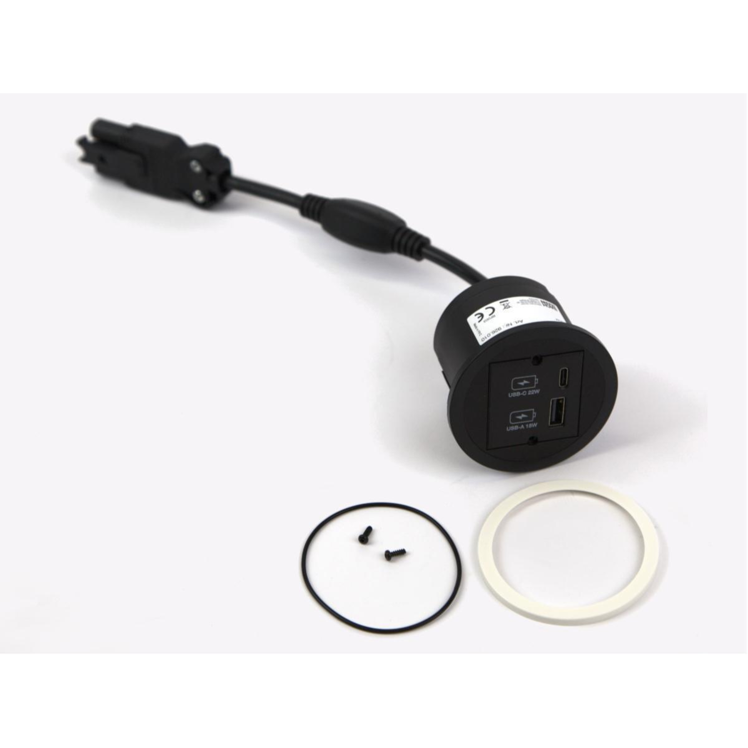 Pix chargeur usb A/C 22w blanc/noir  