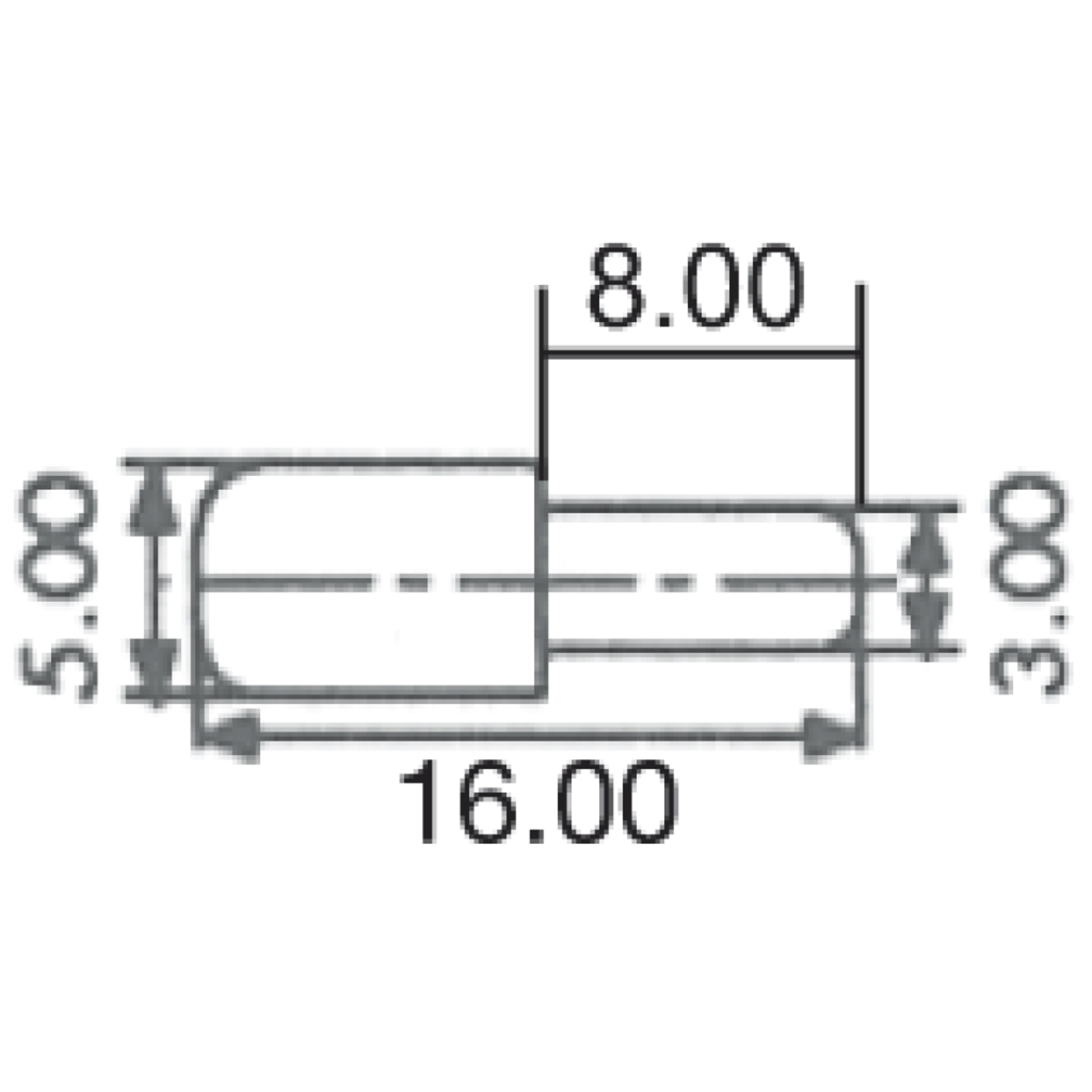 Taquet duplo 3/5mm nickele  