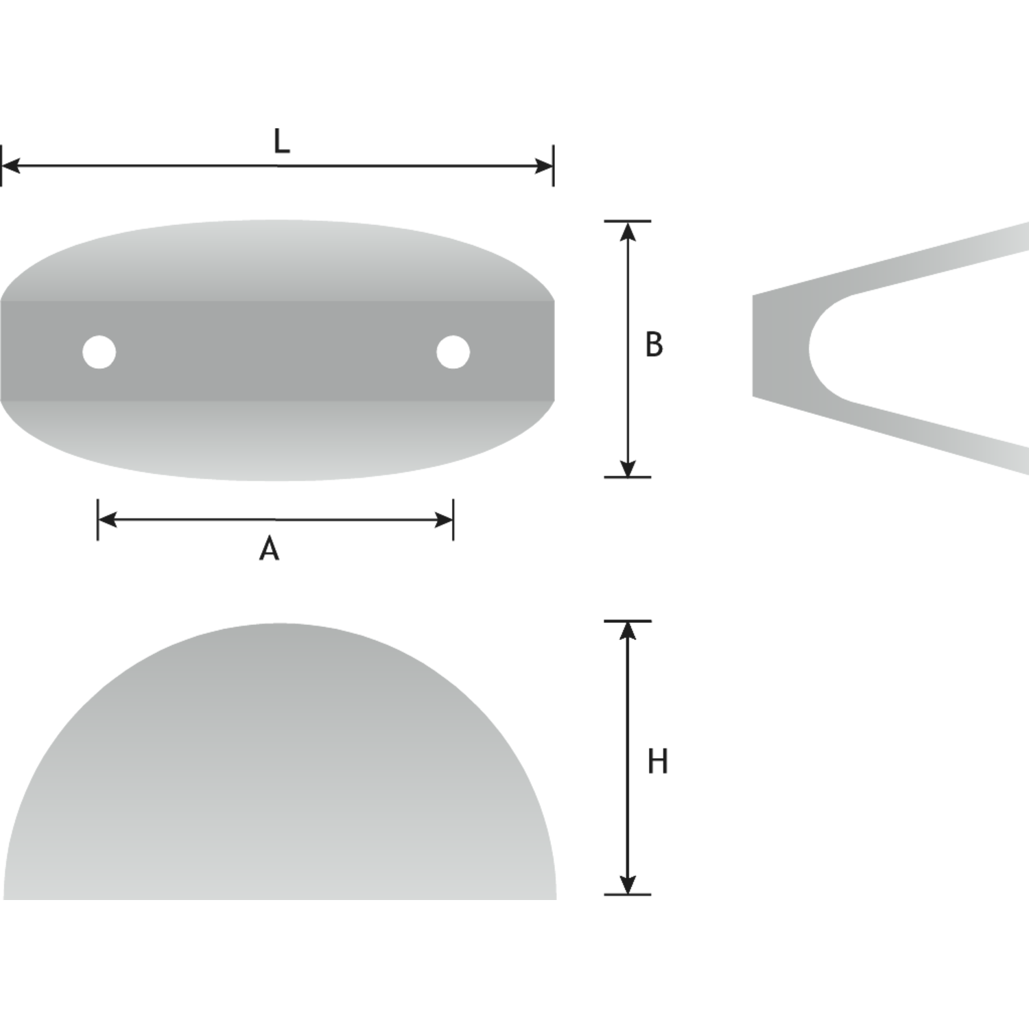 Poignée emojie ea64 l78 zamac look inox brossé 