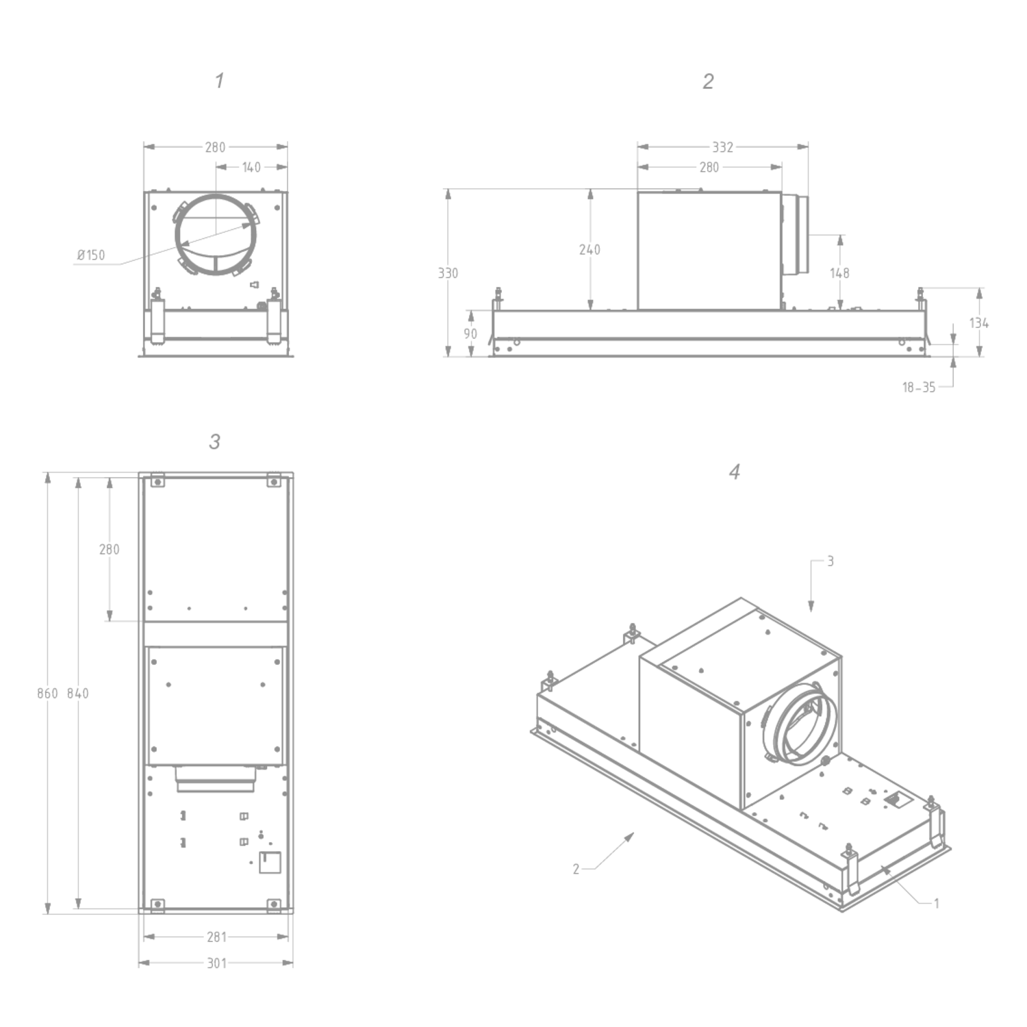 Novy Mini Pureline 90 cm blanc 