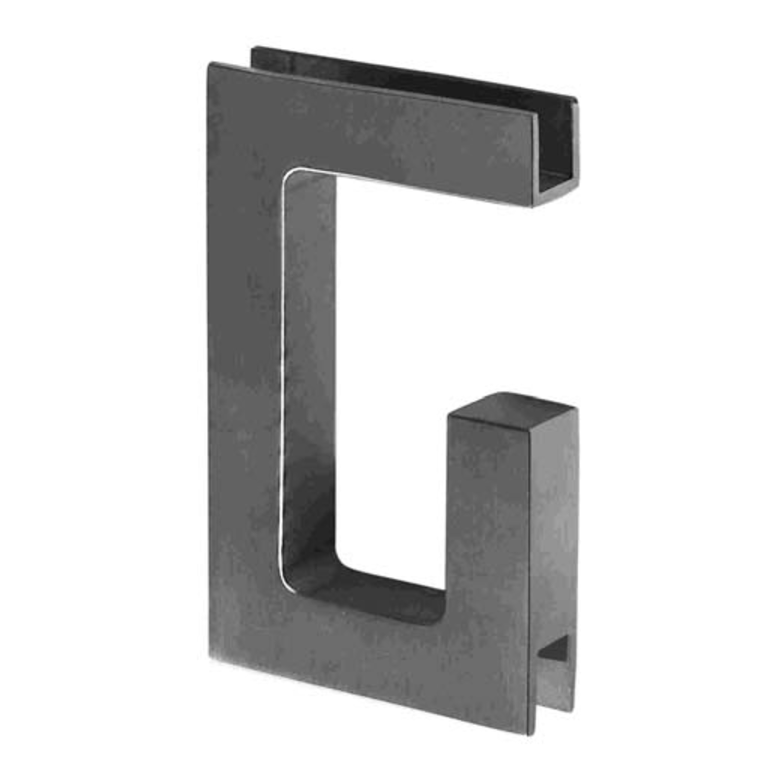 Poignee porte coulissante carre pour verre 10mm inox
