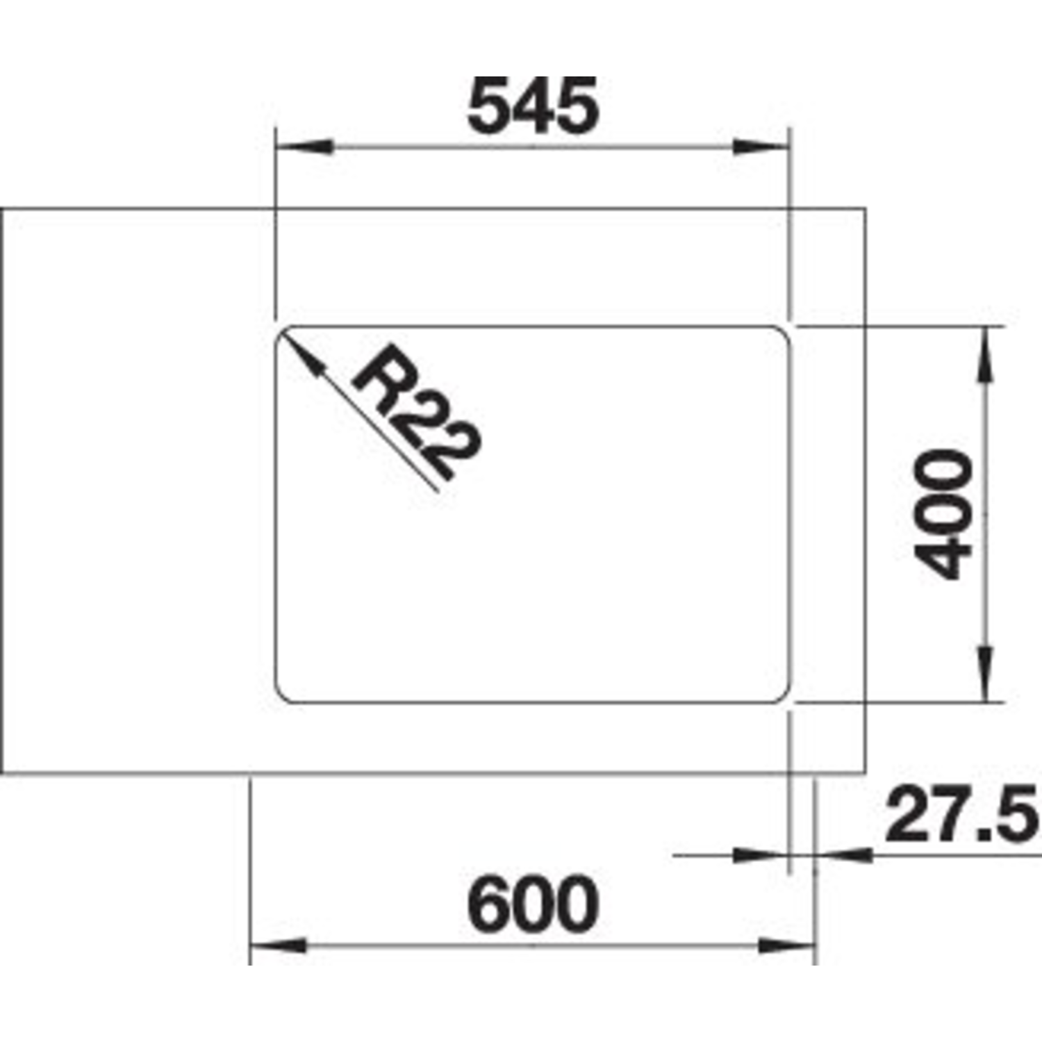 Blanco andano 340/180-u bl man