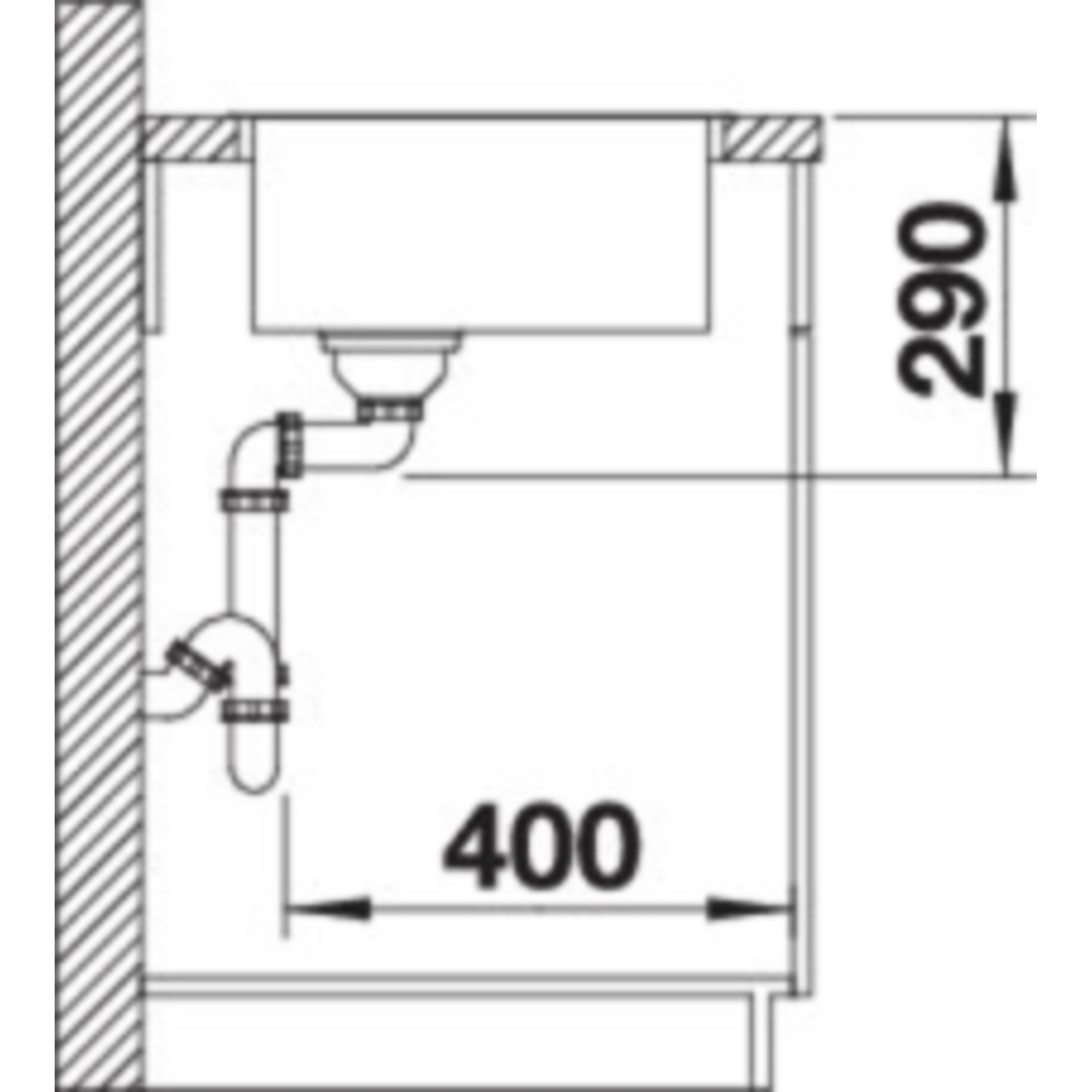 Blanco spoeltafel andano 500-if man.