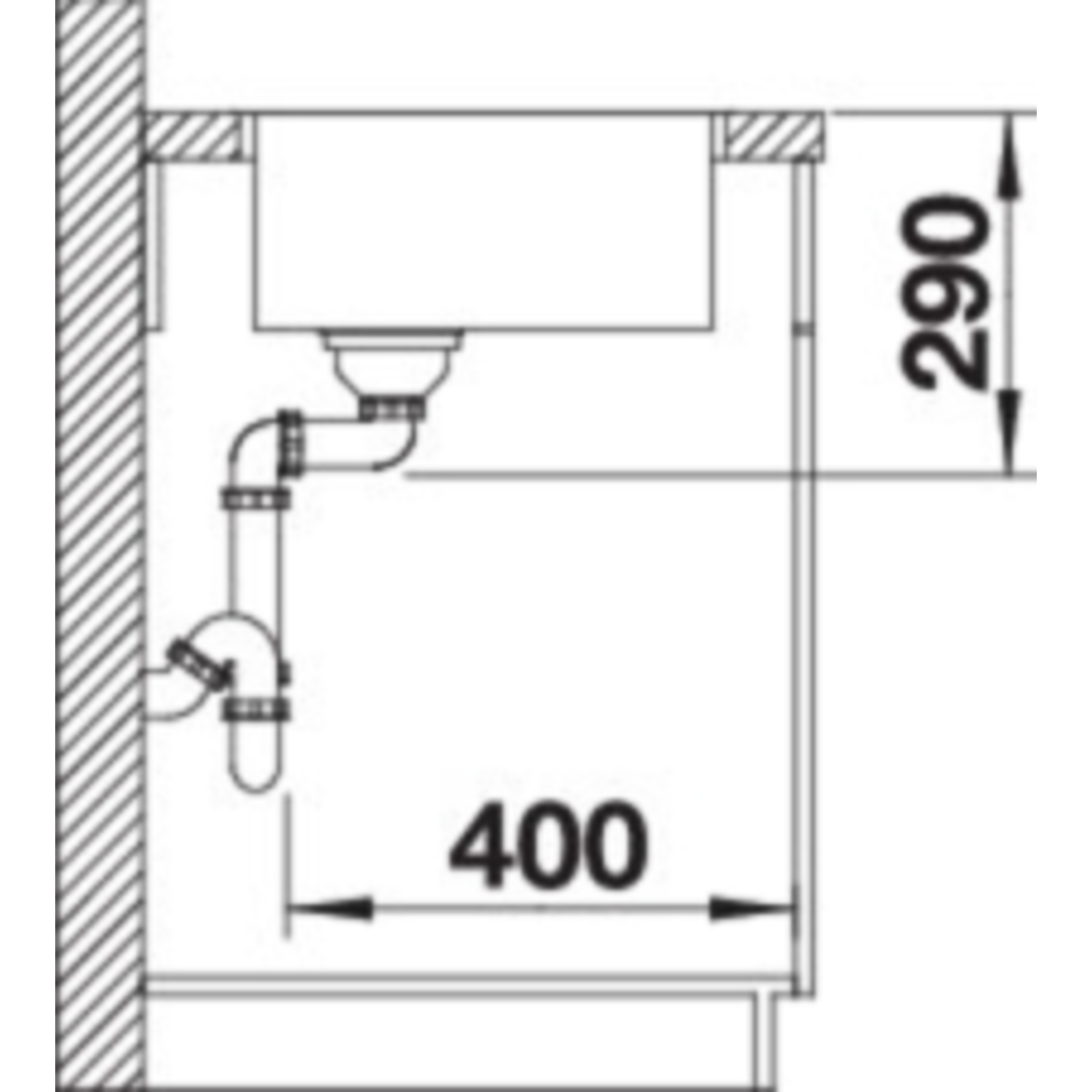 Blanco spoeltafel andano 700-if man.