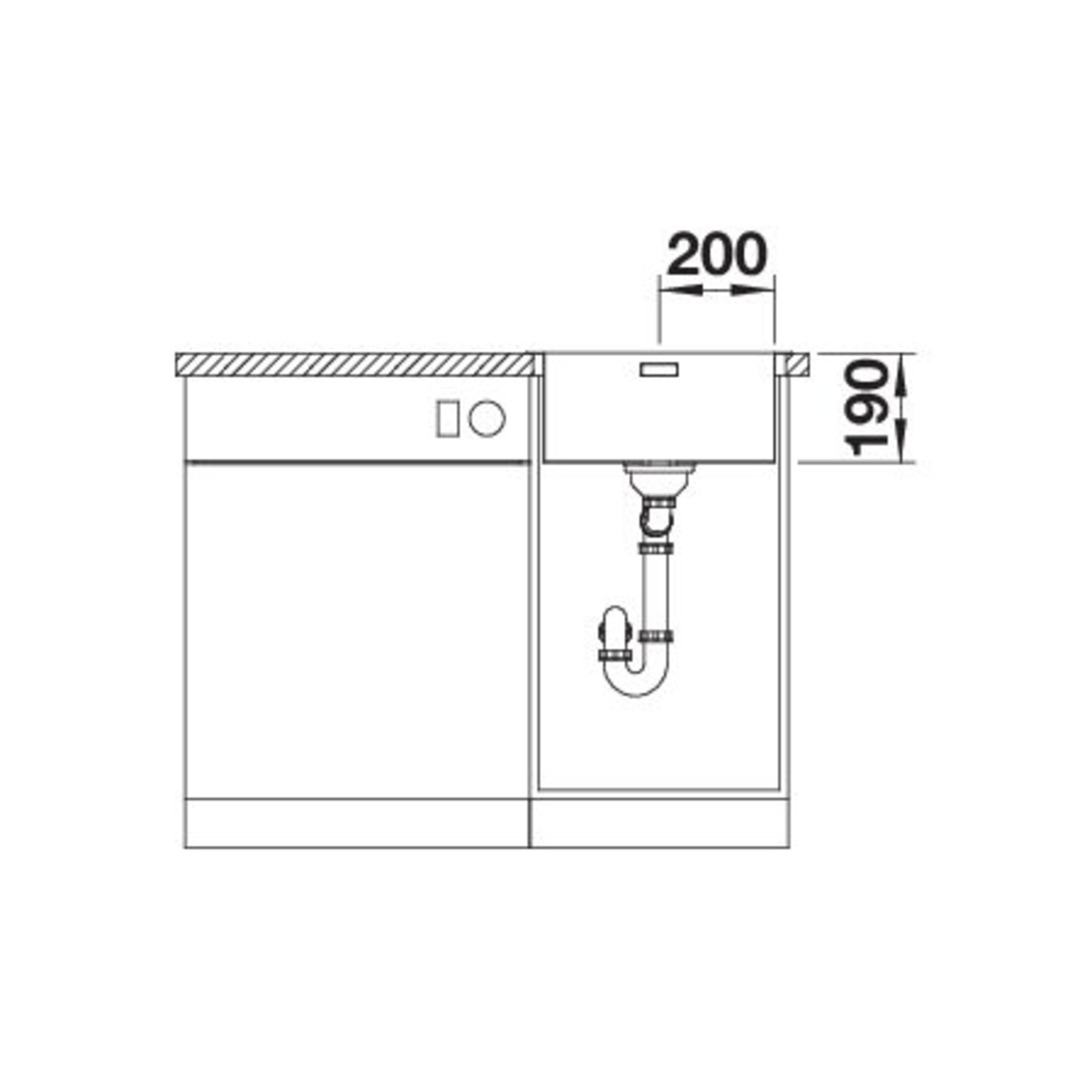 Blanco spoeltafel claron 400-if/a auto.