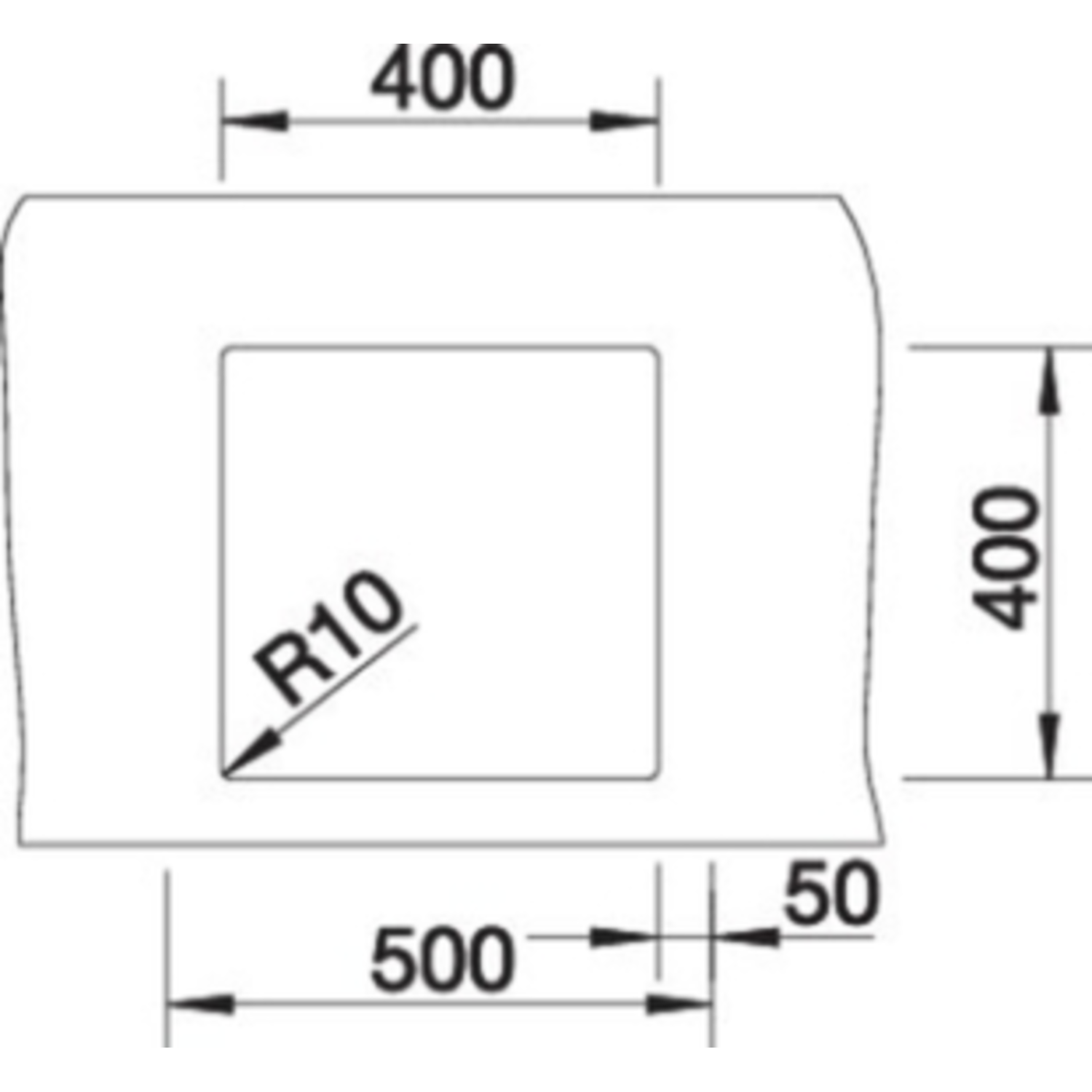 Blanco Claron 400-U durinox commande manuelle