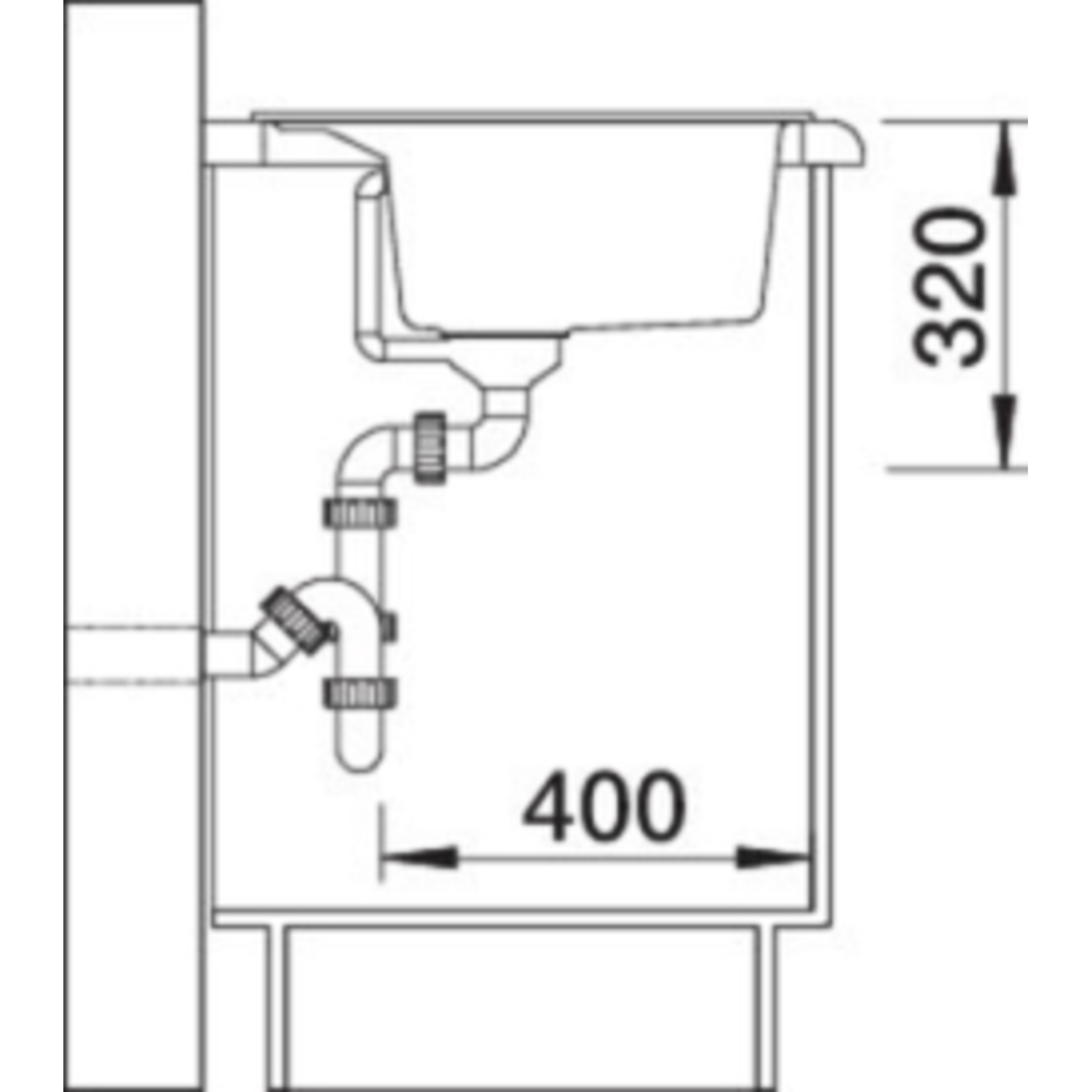 Blanco Dalago 8 vulkaangrijs automatische bediening