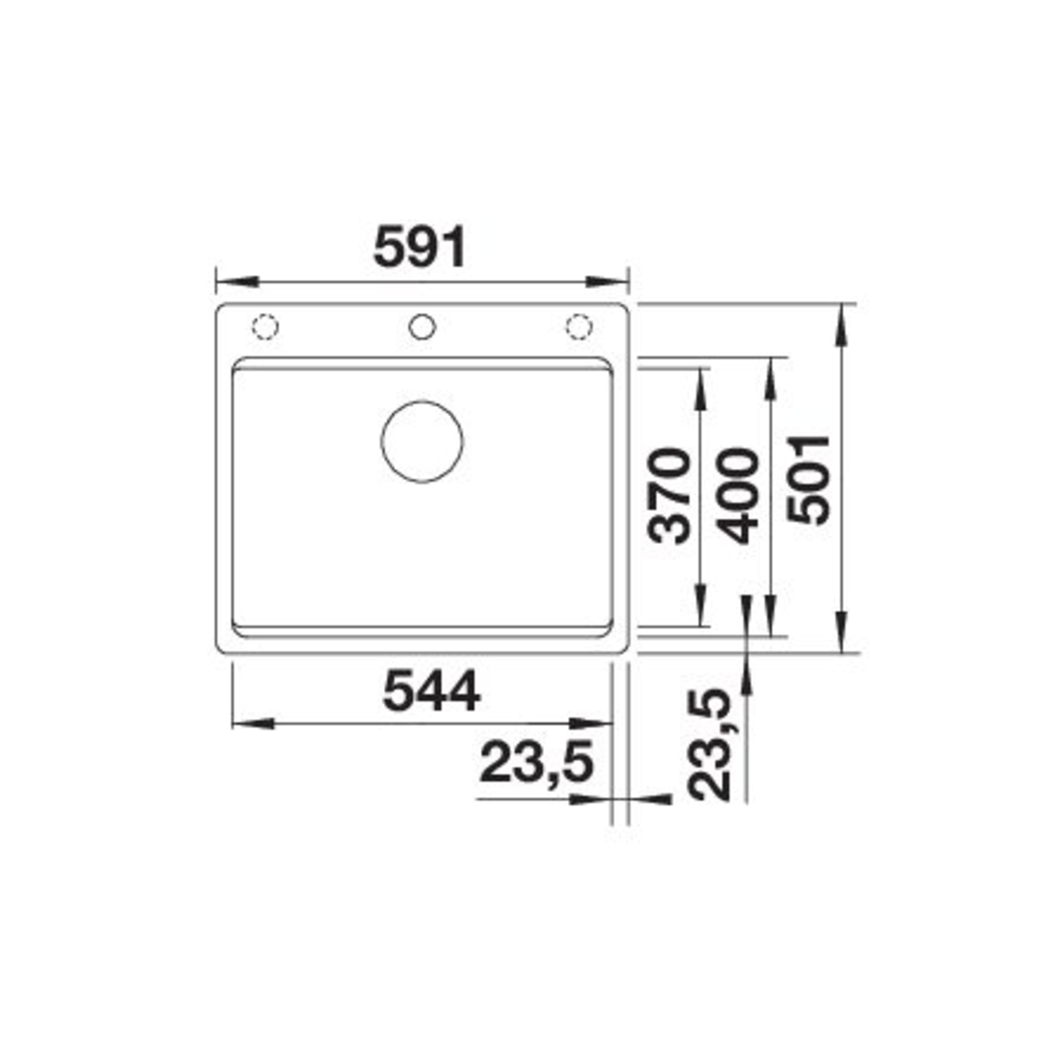 Blanco Etagon 6-F gris rocher commande manuelle