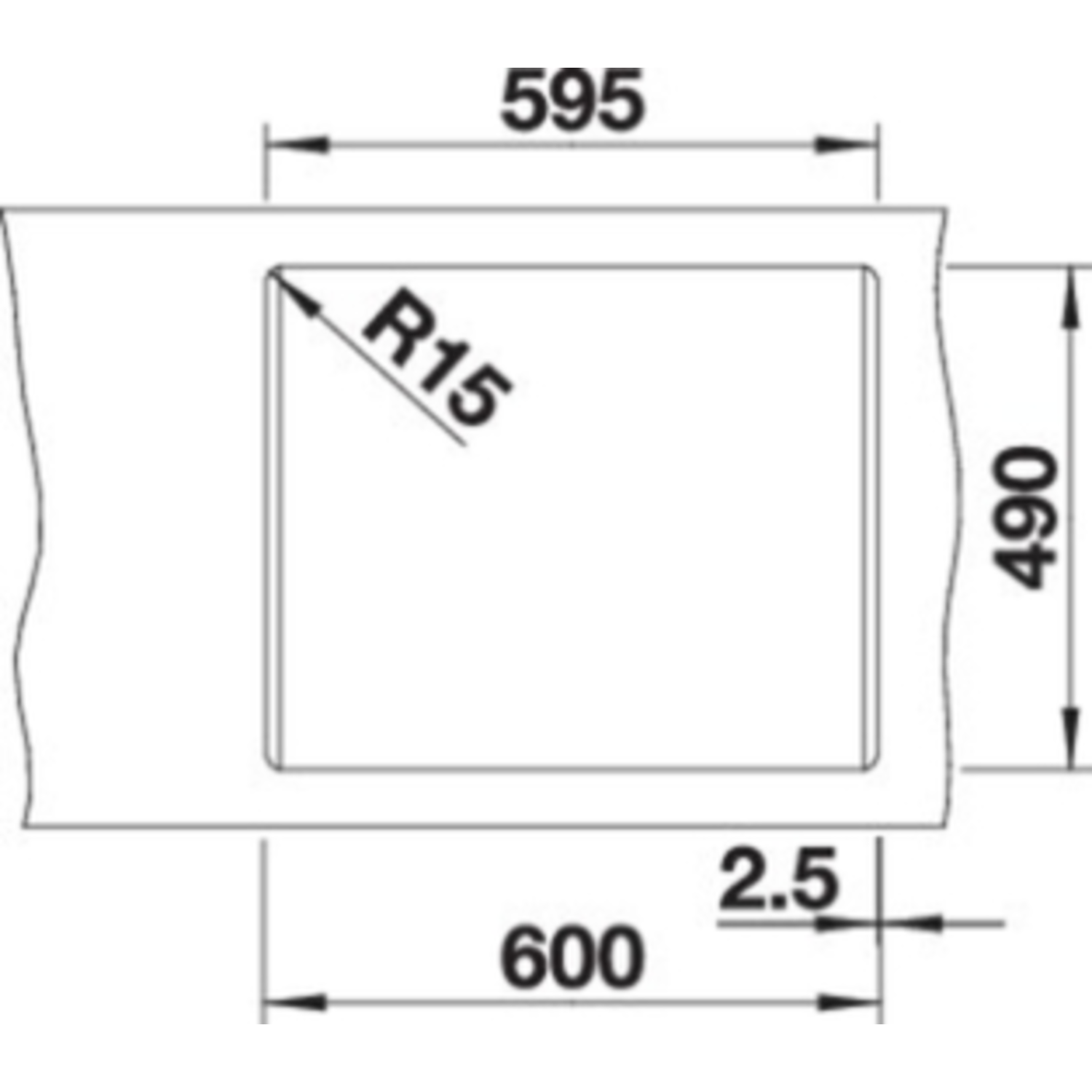 Blanco spoeltafel Pleon 6 split zwart manueel