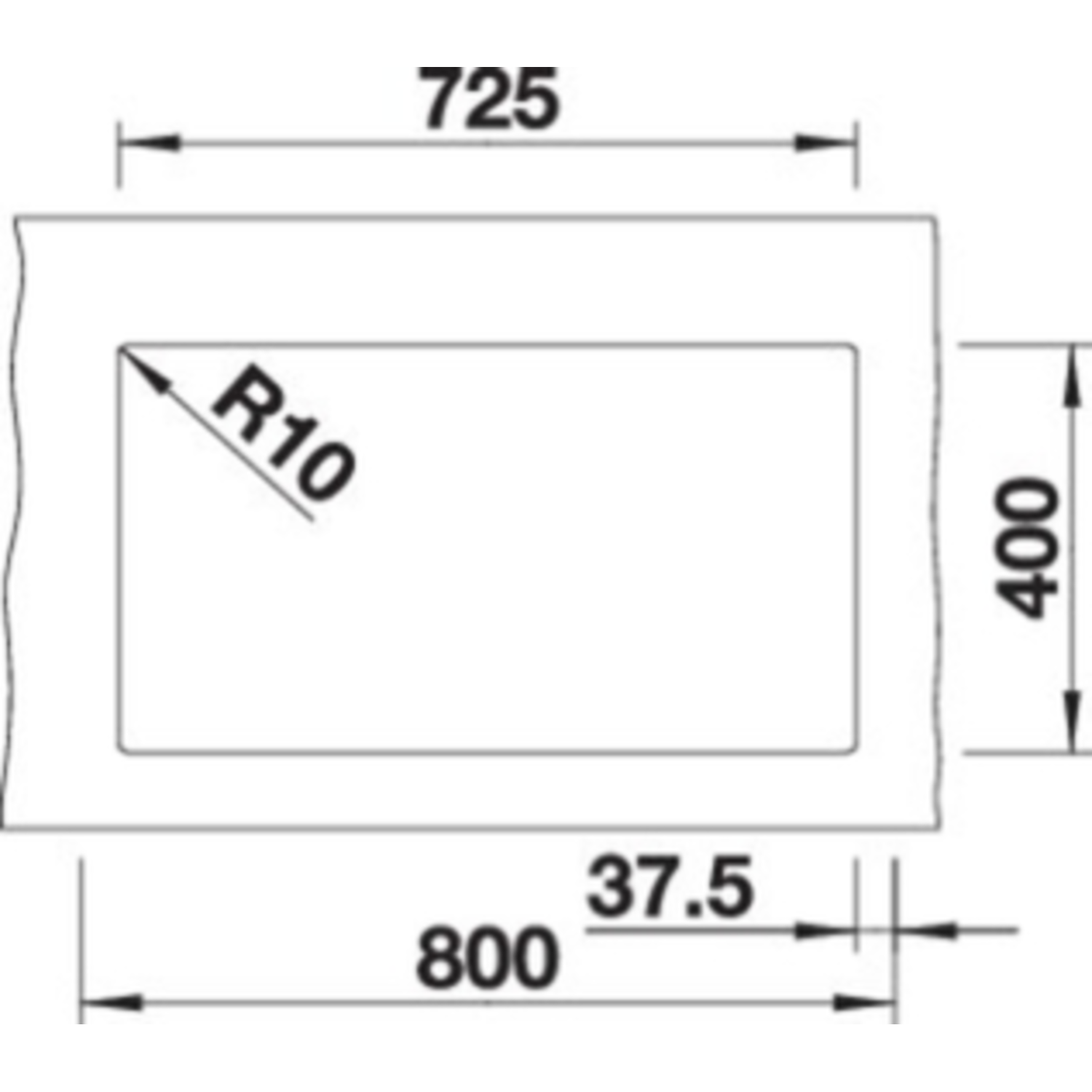Blanco spoeltafel subline 350/350-u antraciet man.
