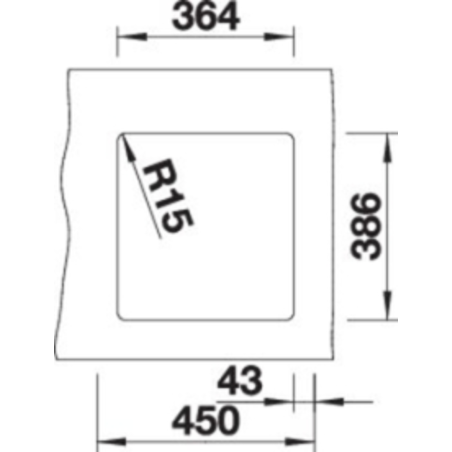 Blanco Subline 375-U blanc cristal brillant commande manuelle